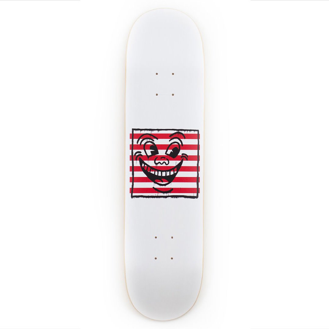 Keith Haring Smiles on Stripes Skate Deck - Wynwood Walls Shop