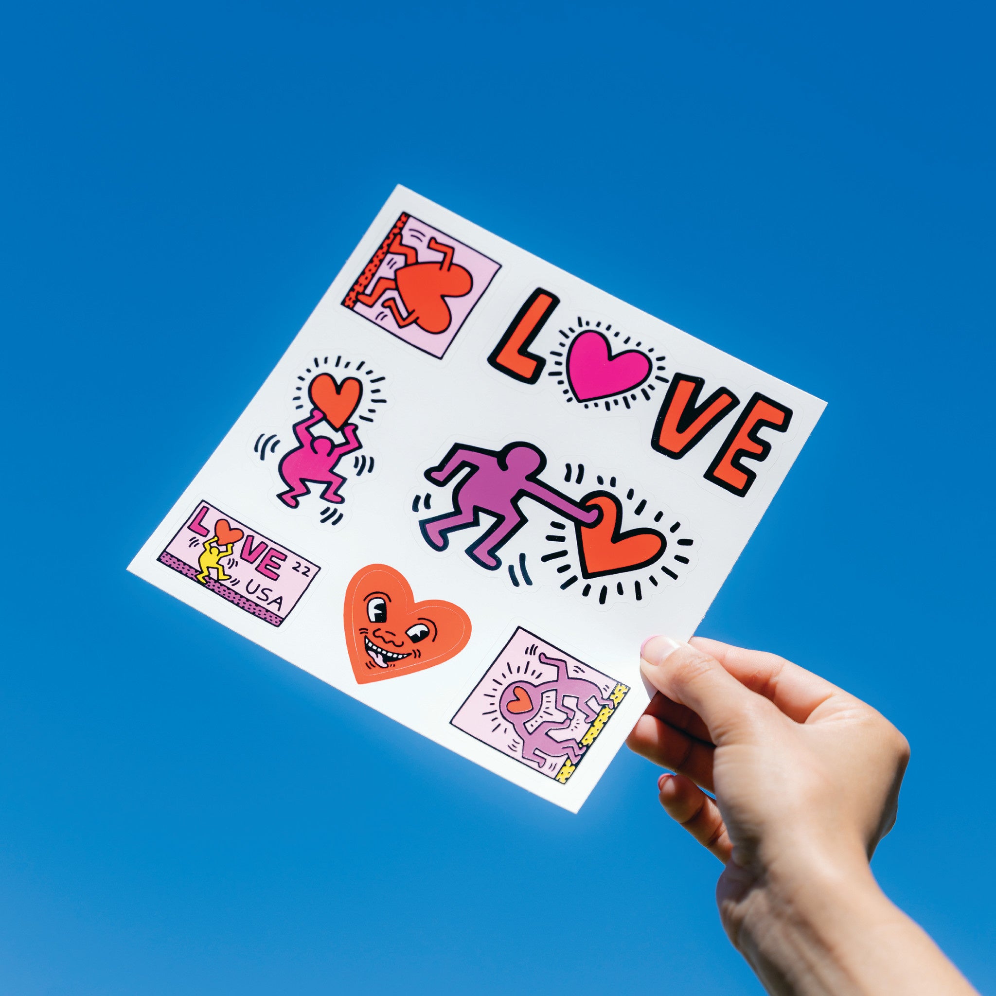 Keith Haring Love Sticker Sheet 7x7 - Wynwood Walls Shop