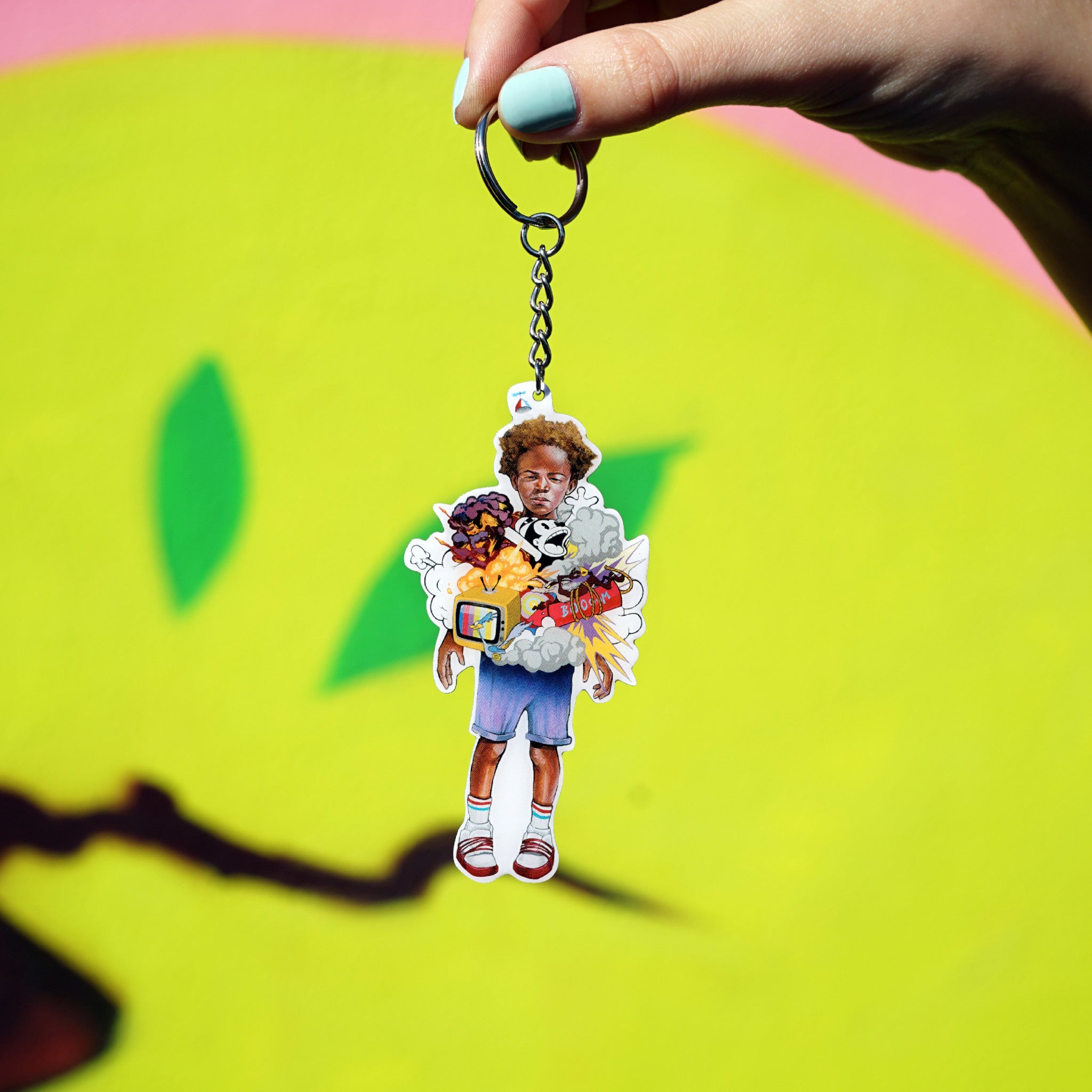 Kayla Mahaffey "Kid in Play” Keychain - Wynwood Walls Shop