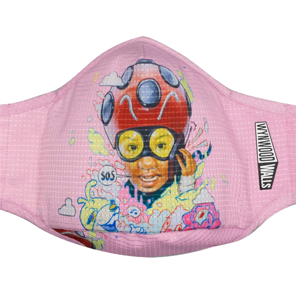 Kayla Mahaffey CALL FOR BACKUP x Wynwood Walls ENRO Facemask - Wynwood Walls Shop