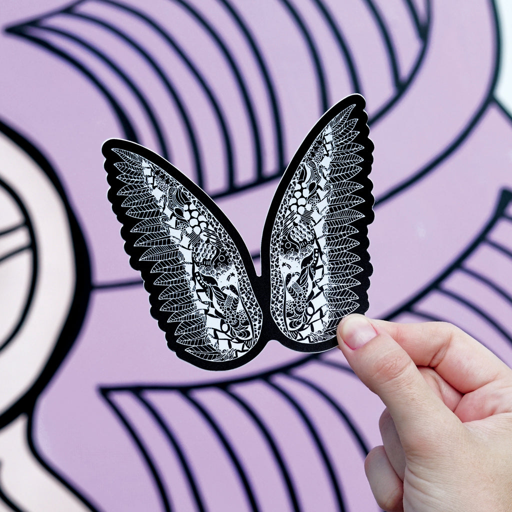Kelsey Montague What Lifts You Wing Sticker - Wynwood Walls Shop
