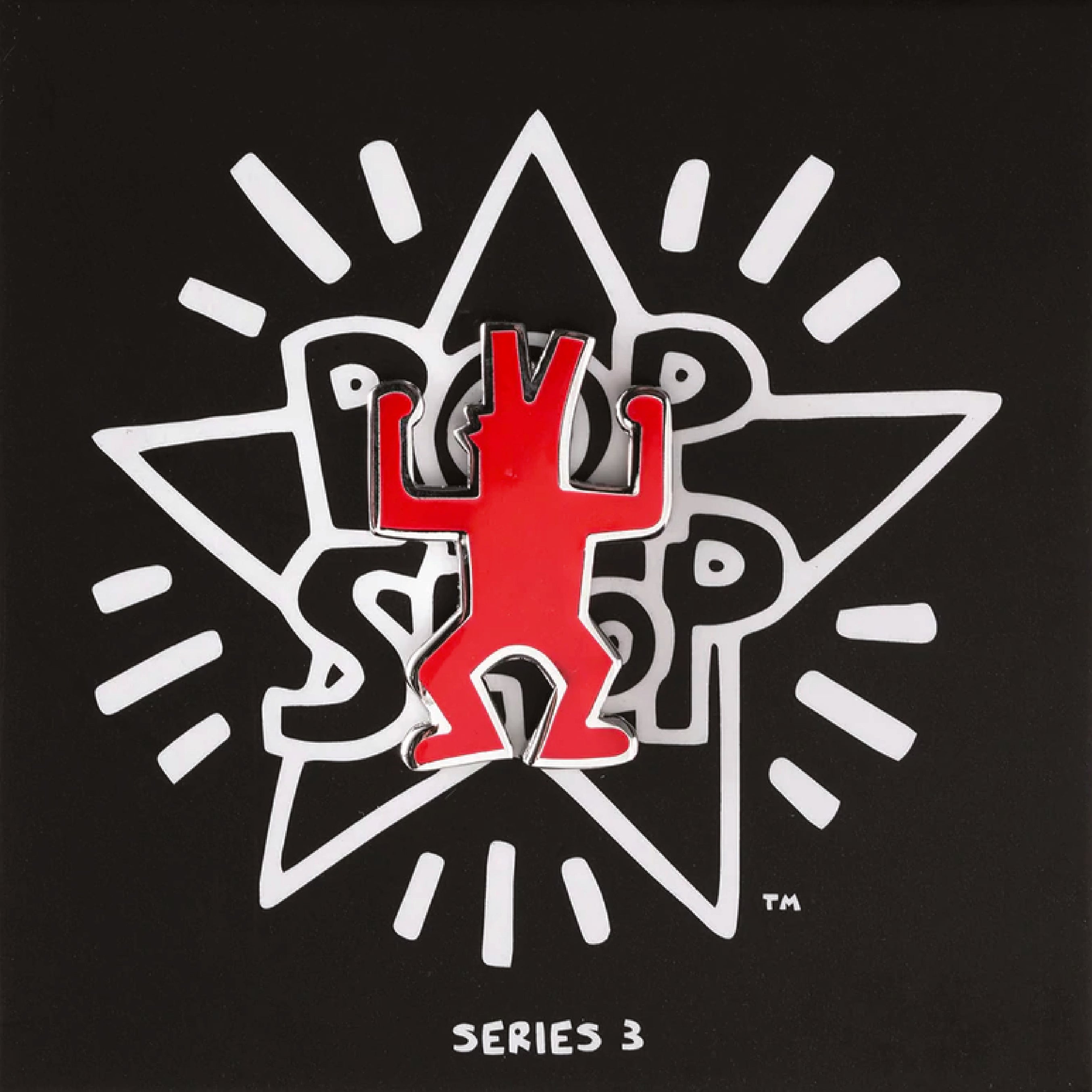 Keith Haring POP SHOP - HOWLING DOG Red Pin Secondary image