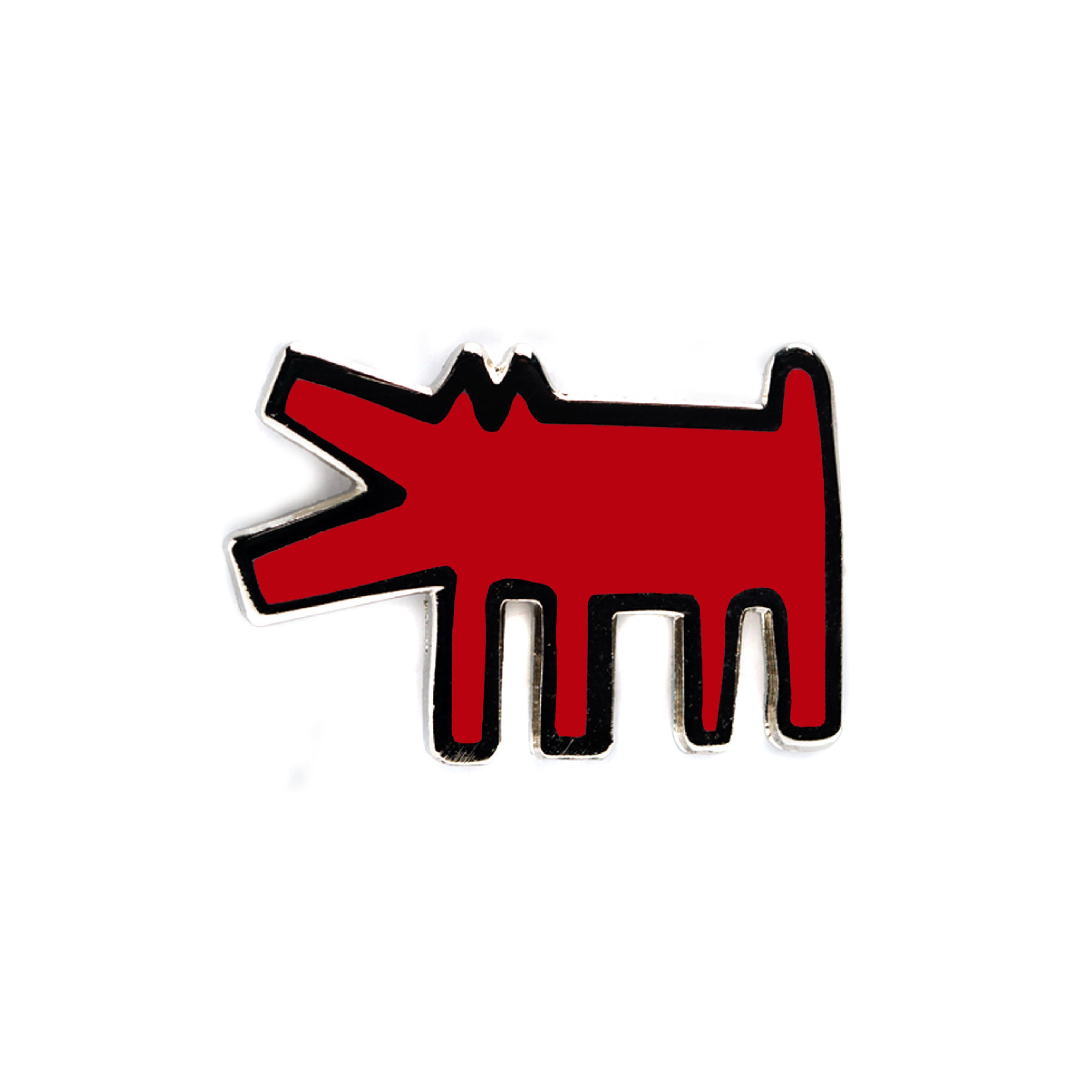 Keith Haring BARKING DOG Red Pin Main image