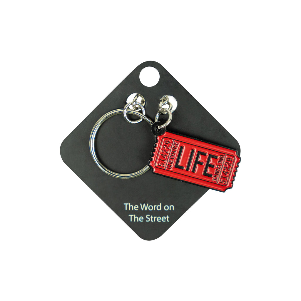 Scott Froschauer PRESENT TO WIN LIFE Keychain - Wynwood Walls Shop
