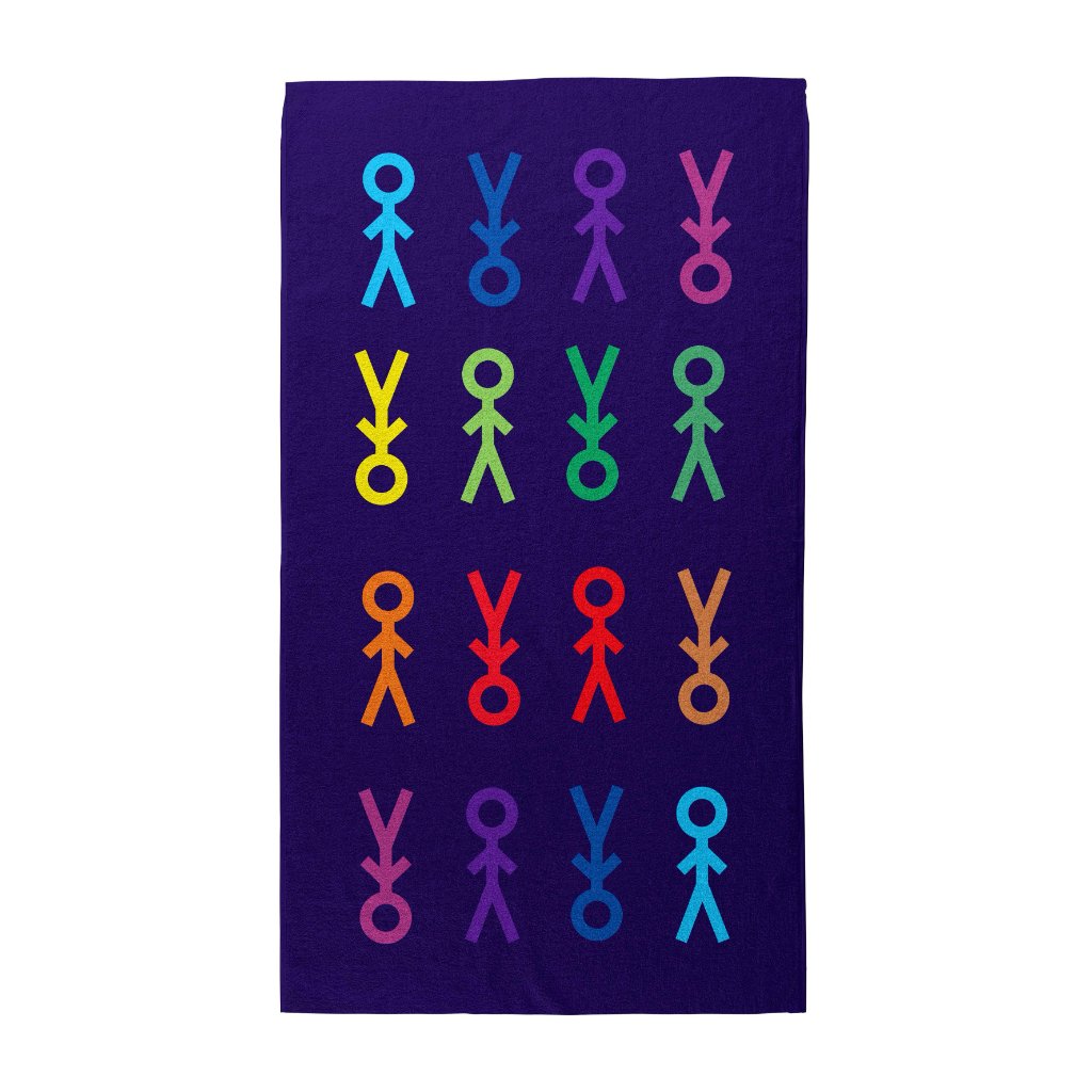 Lina Condes STICK FIGURE Beach Towel - Image 1