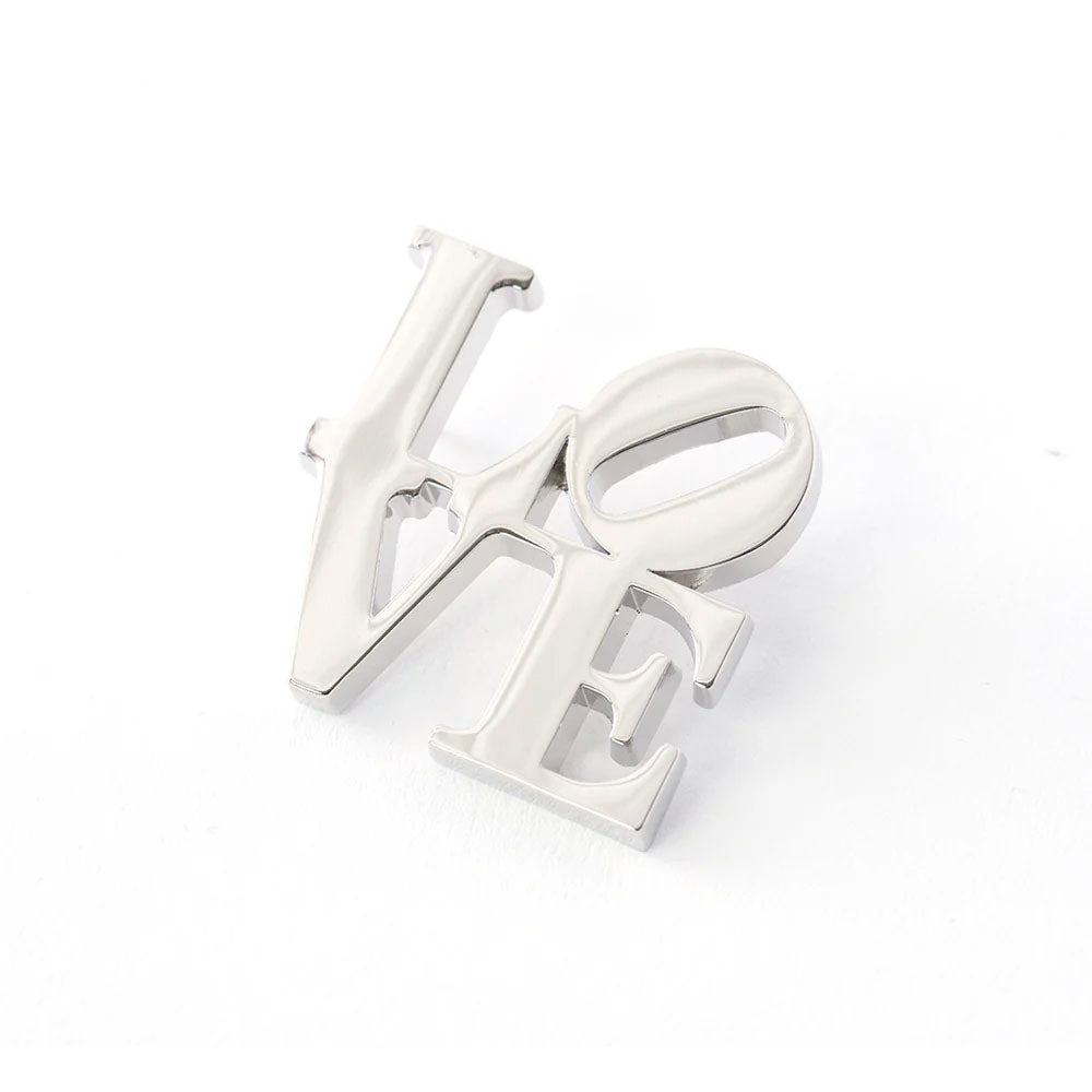 Robert Indiana LOVE Silver Pin Main image