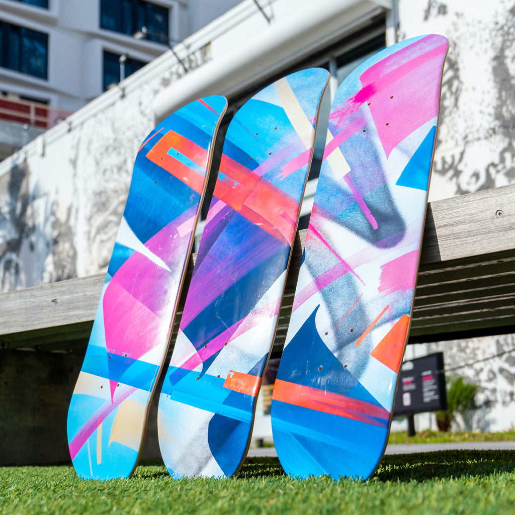 MadC "Bluebird - 3-Deck Tryptic" Skate Deck - Wynwood Walls Shop