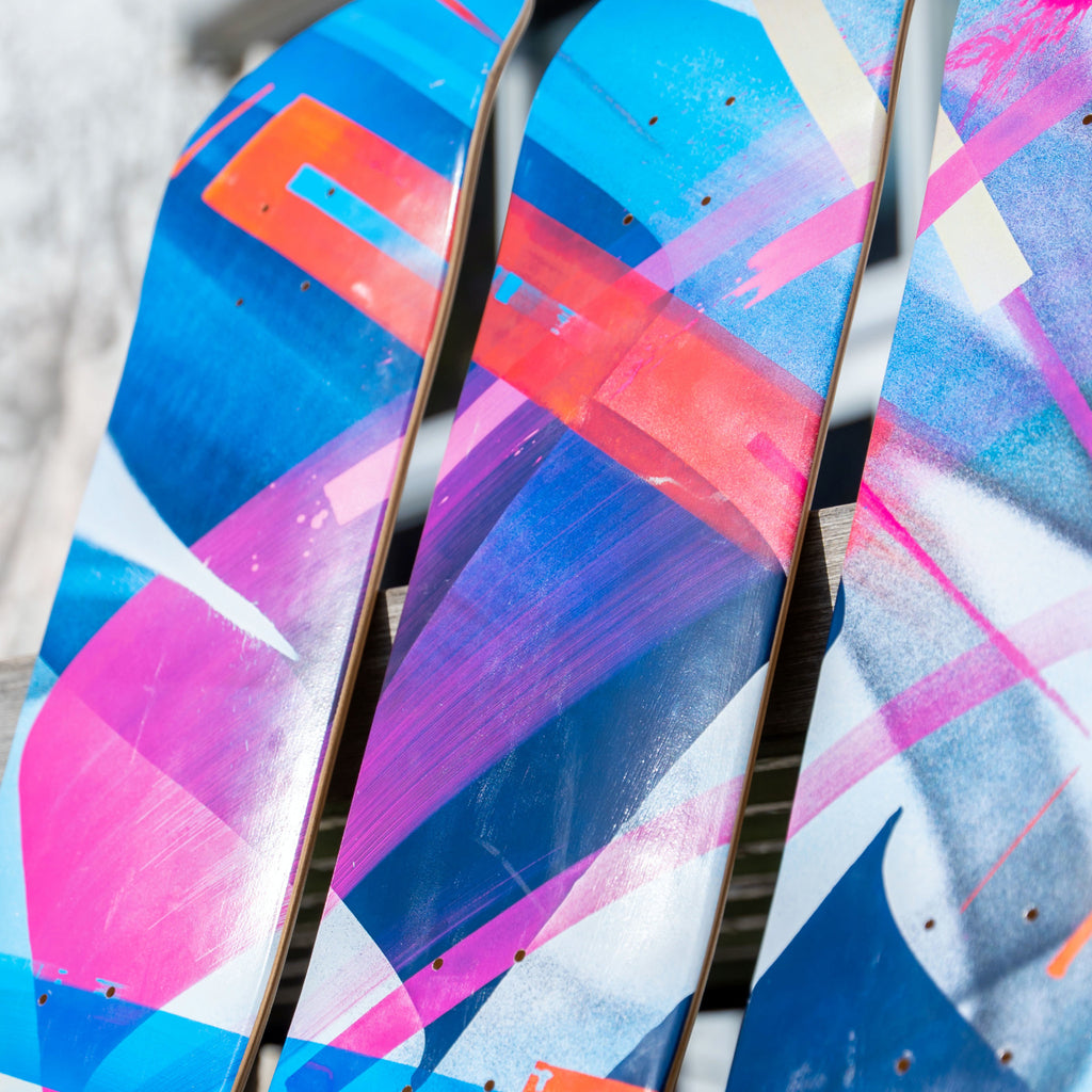 MadC "Bluebird - 3-Deck Tryptic" Skate Deck - Wynwood Walls Shop