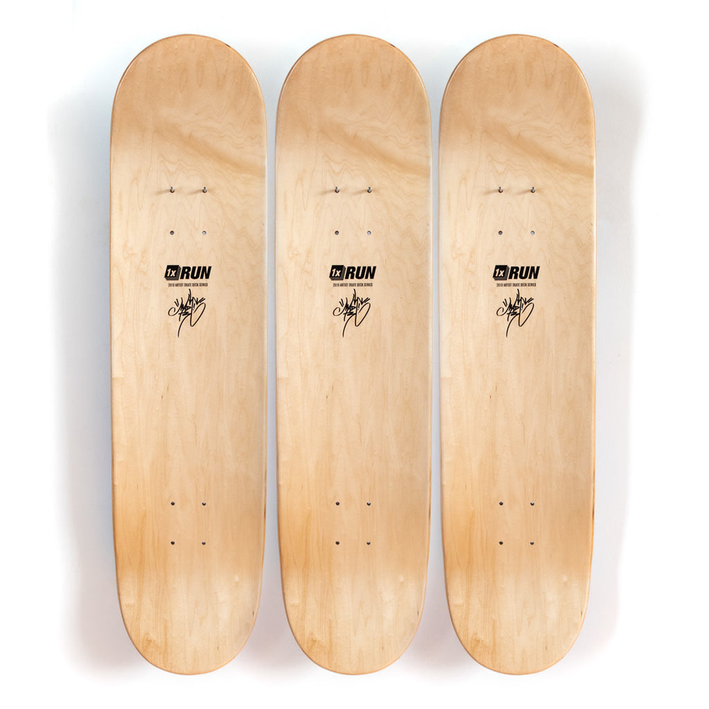 MadC "Bluebird - 3-Deck Tryptic" Skate Deck - Wynwood Walls Shop