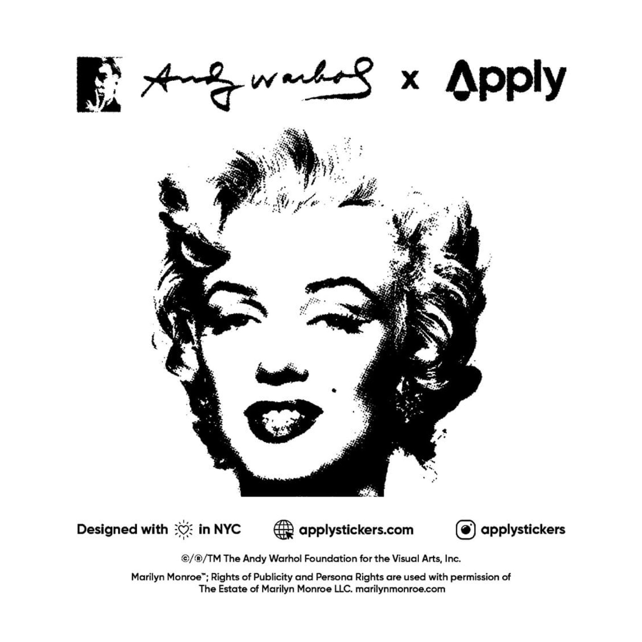 Apply Stickers - Marilyn by Warhol Sticker Sheet 5x5 - Wynwood Walls Shop