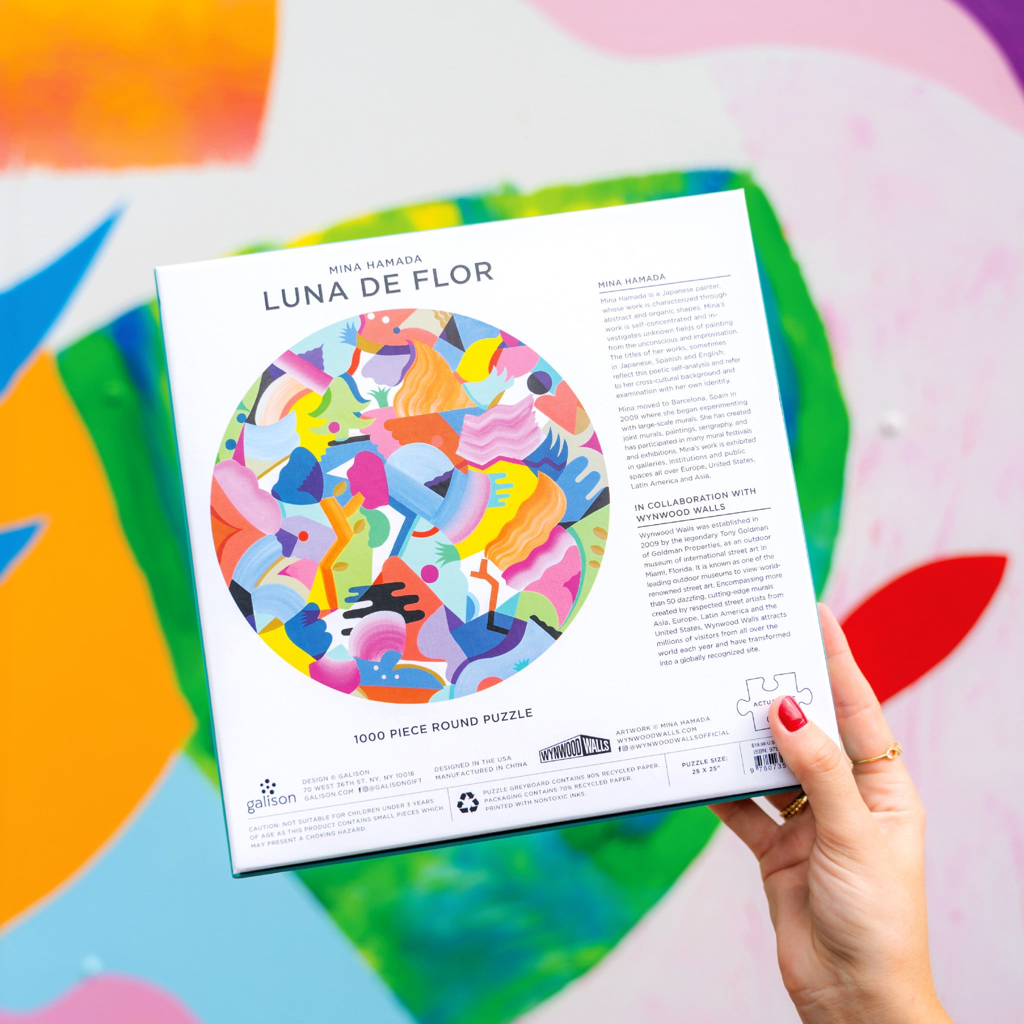 Mina Hamada LUNA DE FLOR 1000 Piece Round Puzzle - Wynwood Walls Shop