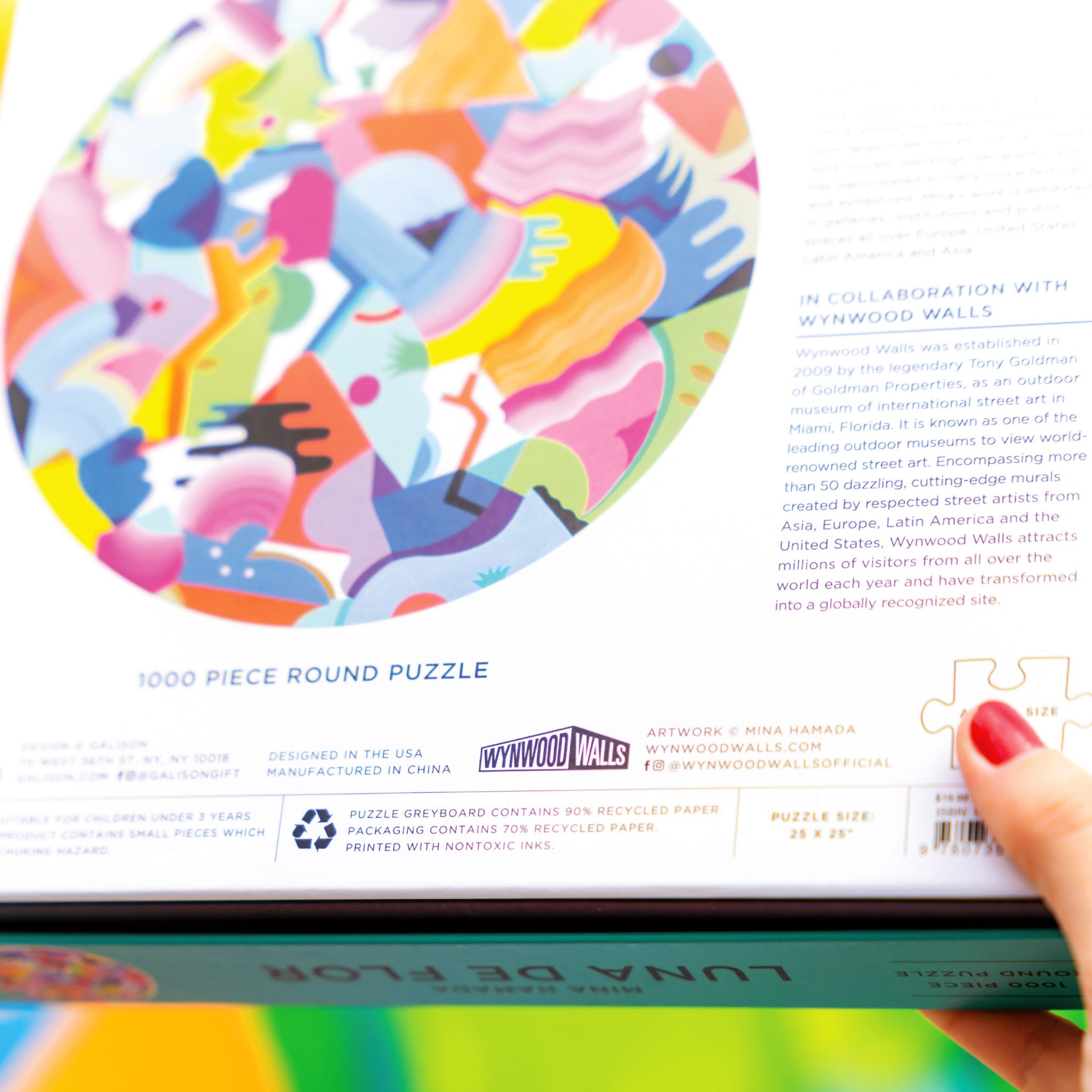 Mina Hamada LUNA DE FLOR 1000 Piece Round Puzzle - Wynwood Walls Shop