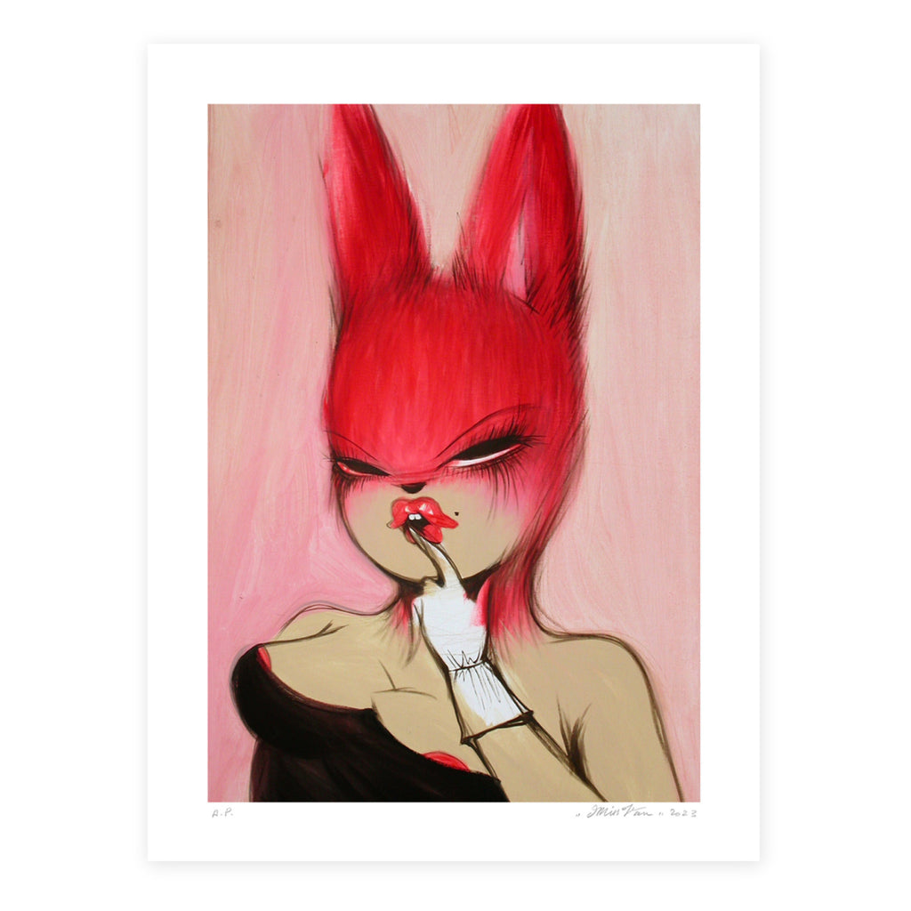 Miss Van RED BUNNY Print - Wynwood Walls Shop