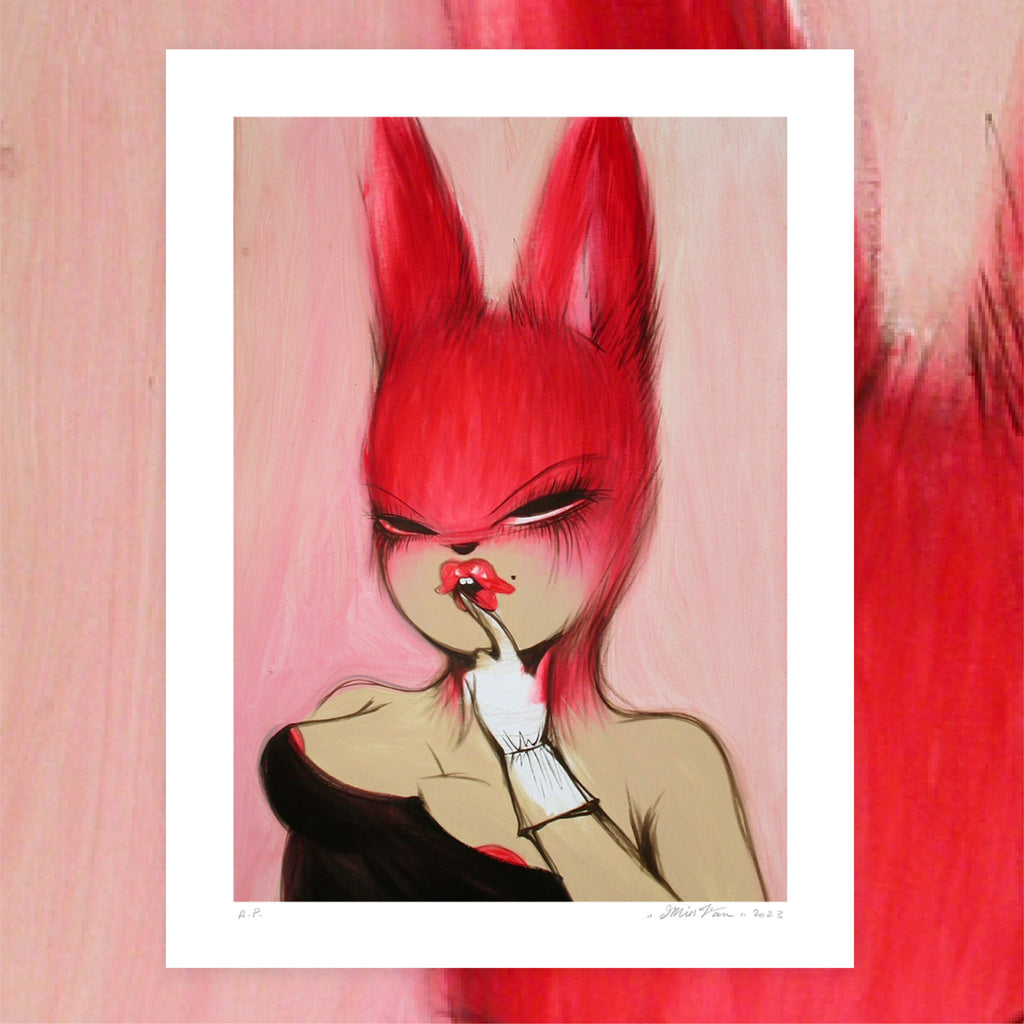Miss Van RED BUNNY Print - Wynwood Walls Shop
