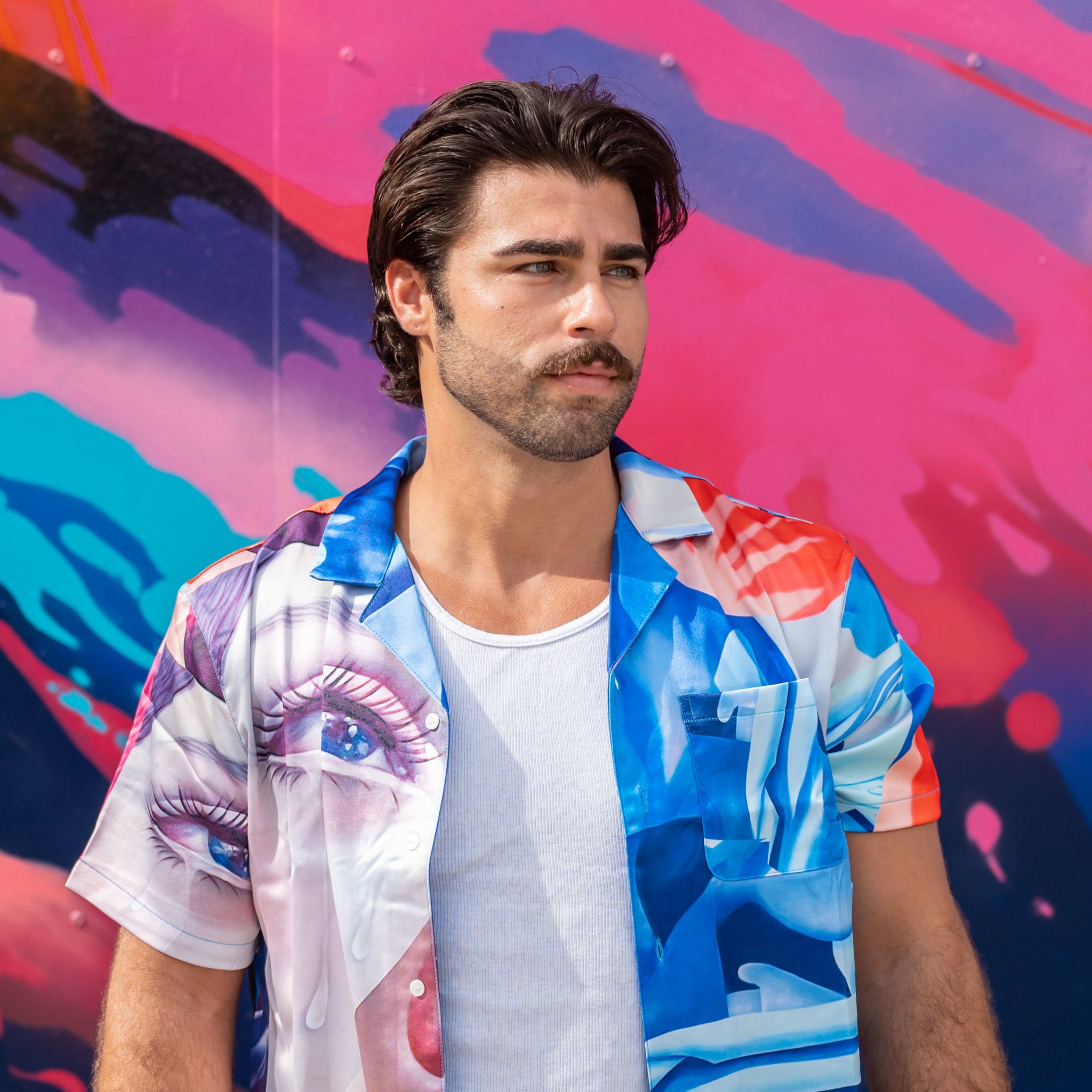 Elle MOTHER EARTH Satin Shirt - Wynwood Walls Shop