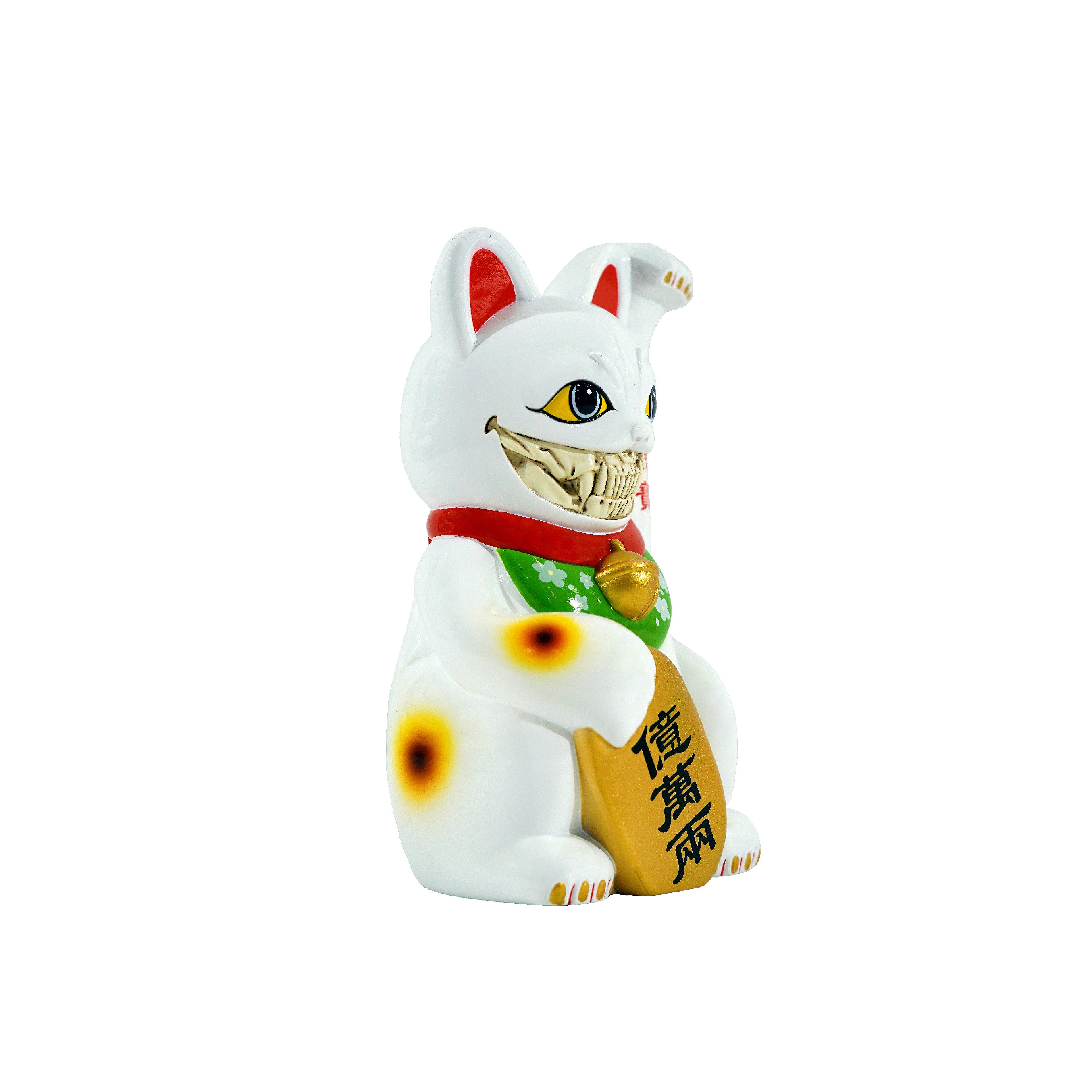 Ron English Lucky Cat 8" White Grin Figure