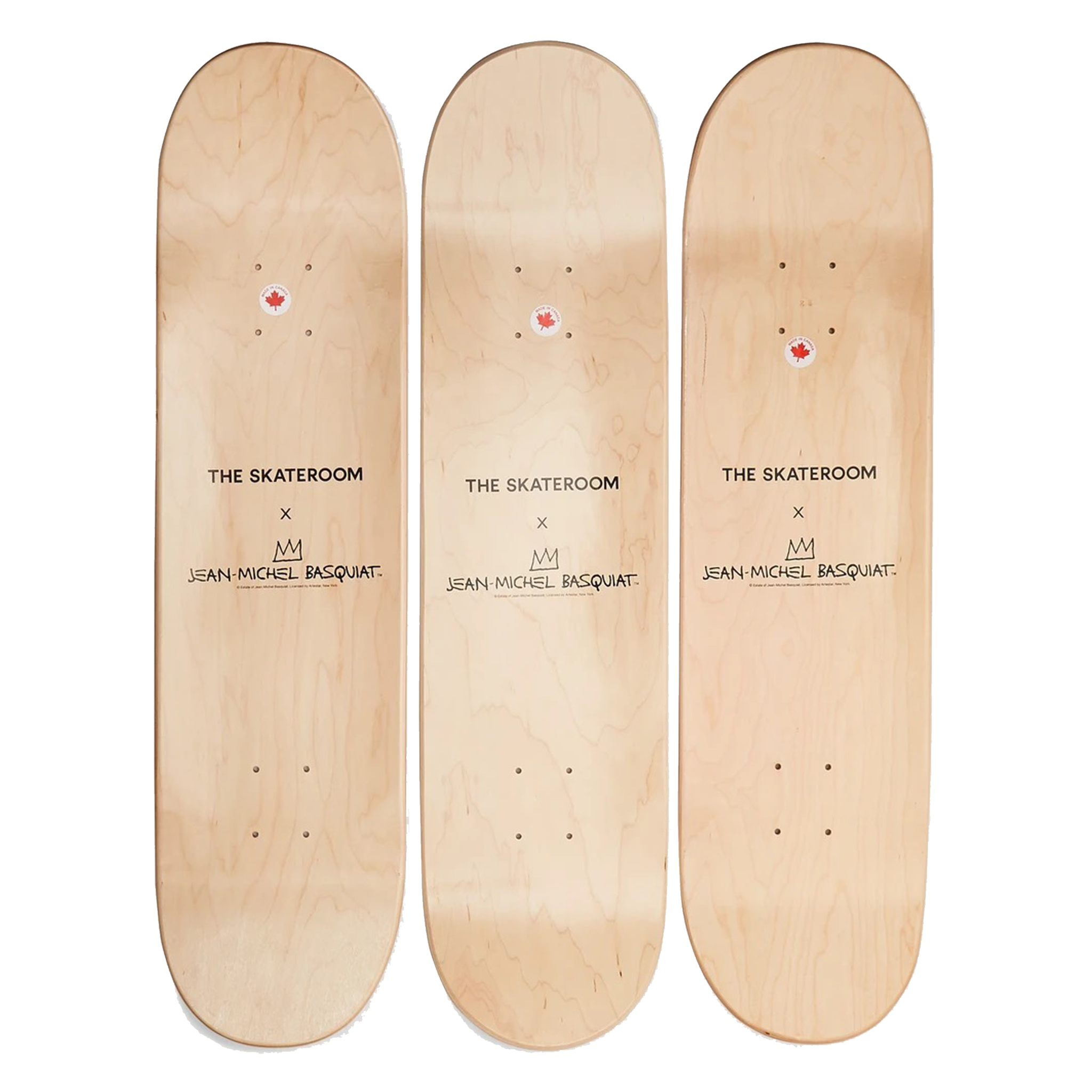 Jean-Michel Basquiat Untitled (Skull) Triptych Skate Deck