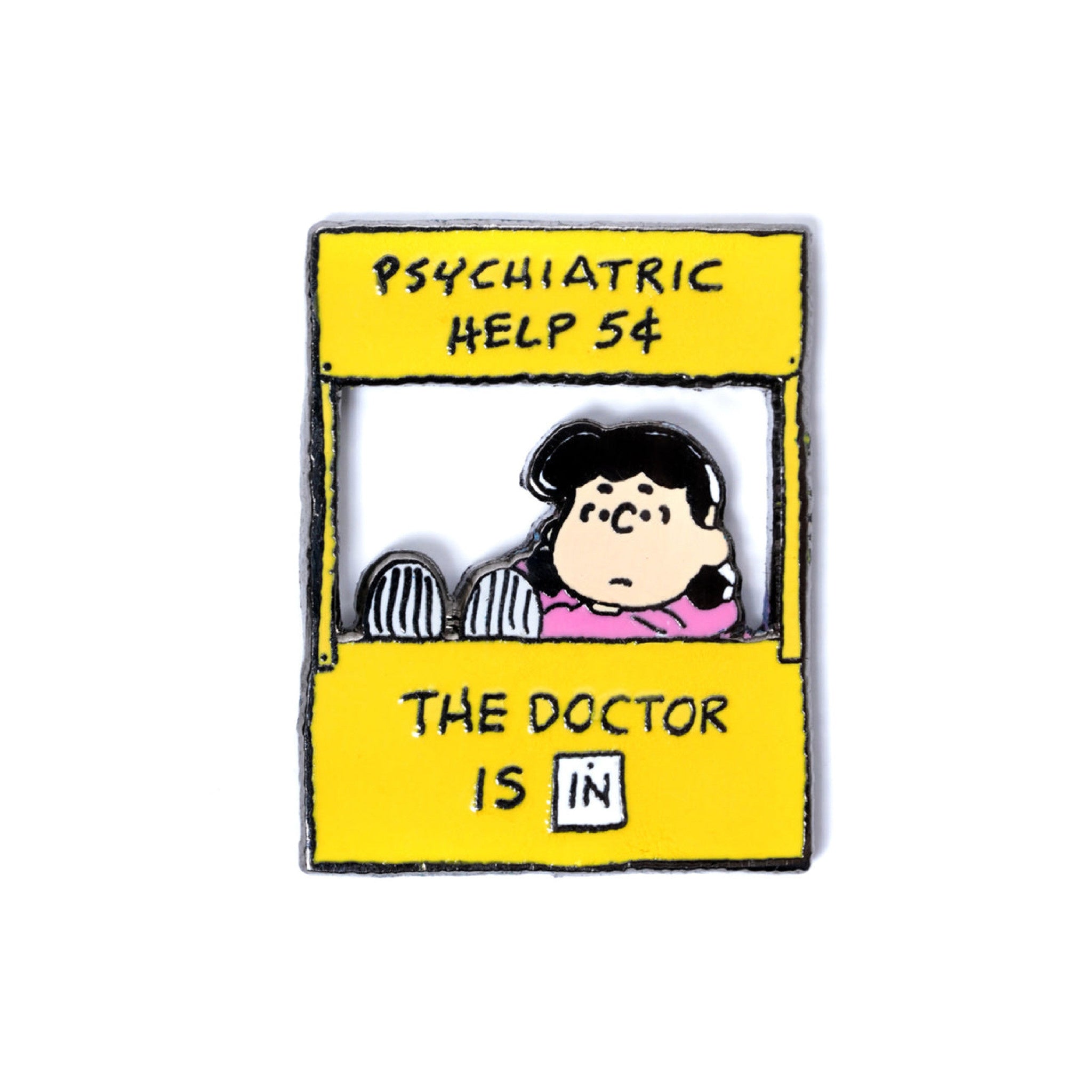 Peanuts - Lucy Psychiatry Booth Pin - Wynwood Walls Shop