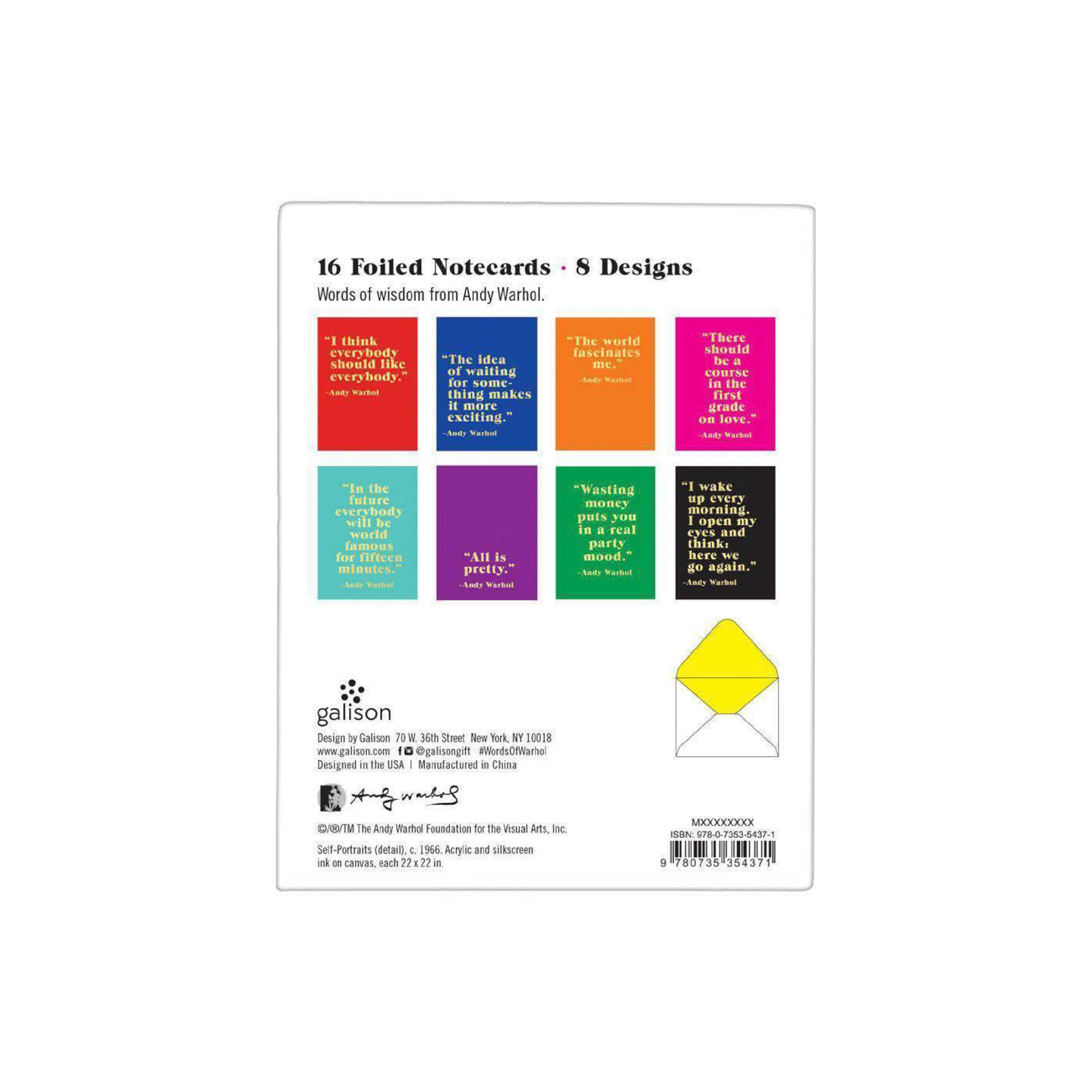 Andy Warhol Philosophy Greeting Assortment Notecards - Wynwood Walls Shop