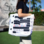 Peter Tunney WE LIVE IN A BEAUTIFUL WORLD Large Tote Bag - Wynwood Walls Shop