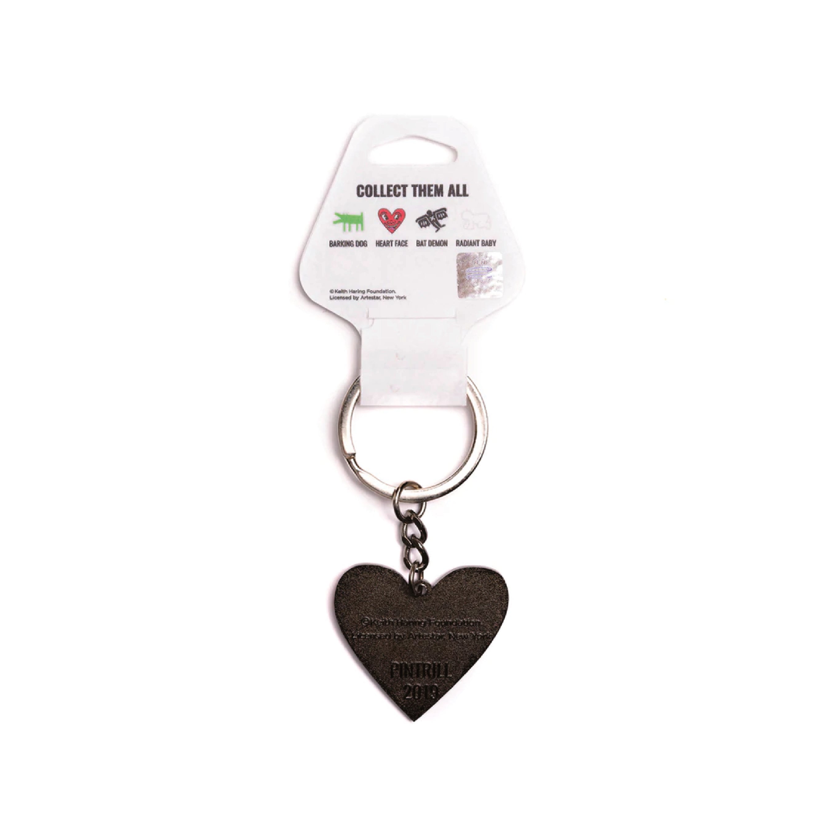 Keith Haring RED HEART FACE Keychain Secondary image