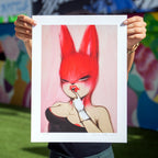 Miss Van RED BUNNY Print - Wynwood Walls Shop