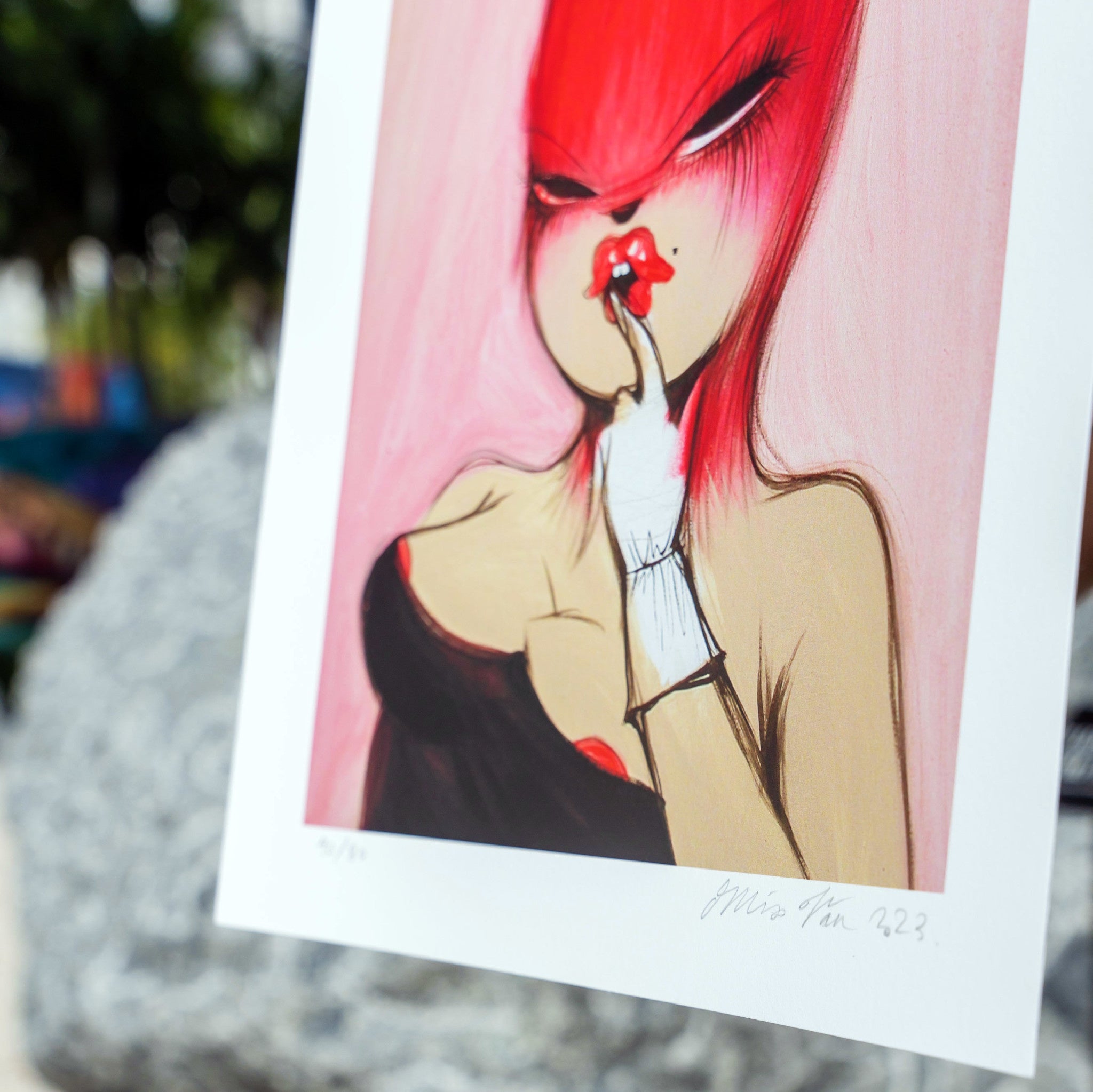 Miss Van RED BUNNY Print - Wynwood Walls Shop