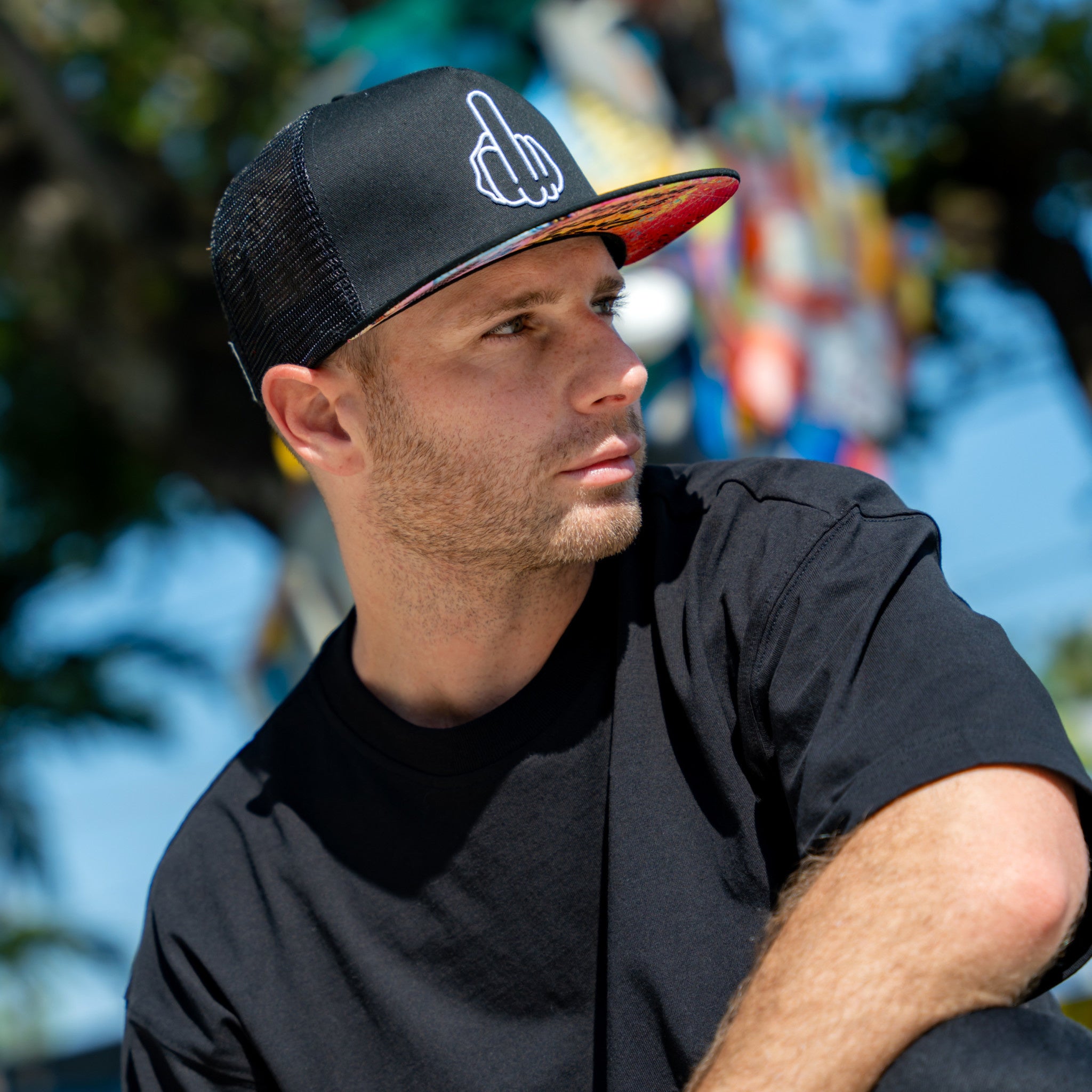 Risky's Bird Black Trucker Cap Secondary image