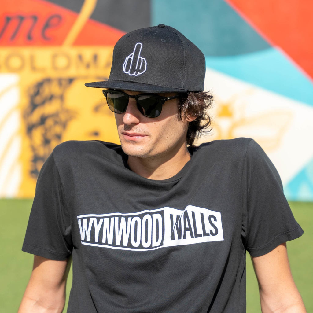 Risky's 6 Panel Bird Black Cap - Wynwood Walls Shop