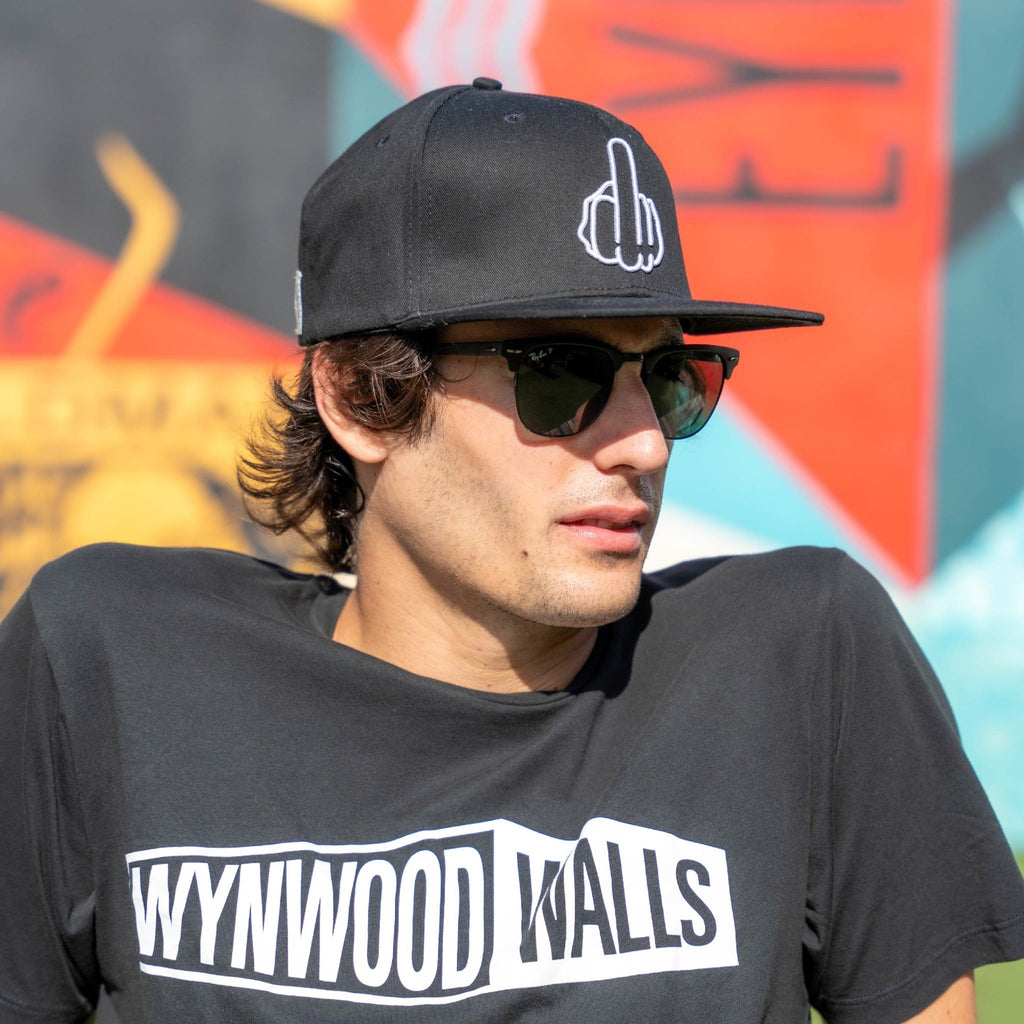 Risky's 6 Panel Bird Black Cap - Wynwood Walls Shop