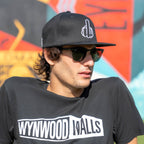 Risky's 6 Panel Bird Black Cap - Wynwood Walls Shop