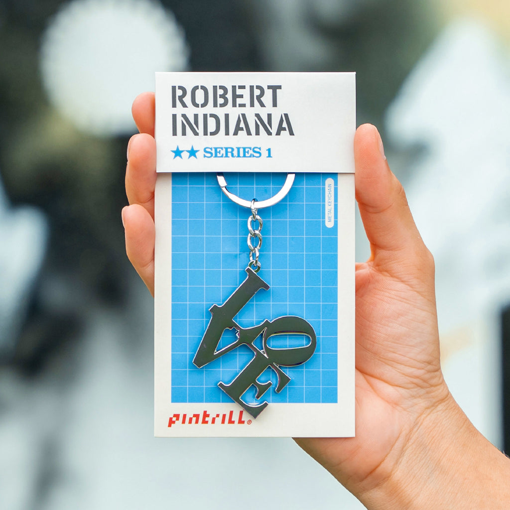 Robert Indiana LOVE Silver Keychain