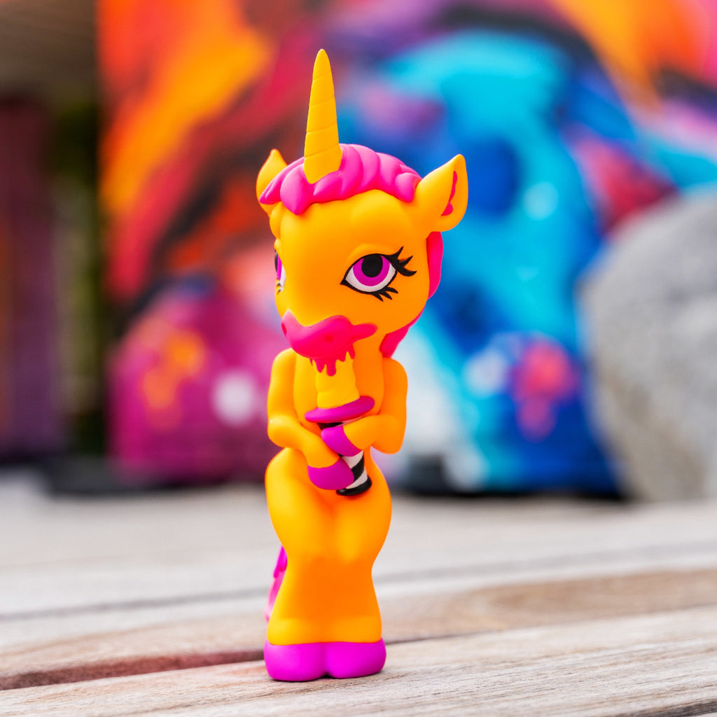 Ron English Forlorn Unicorn Orange
