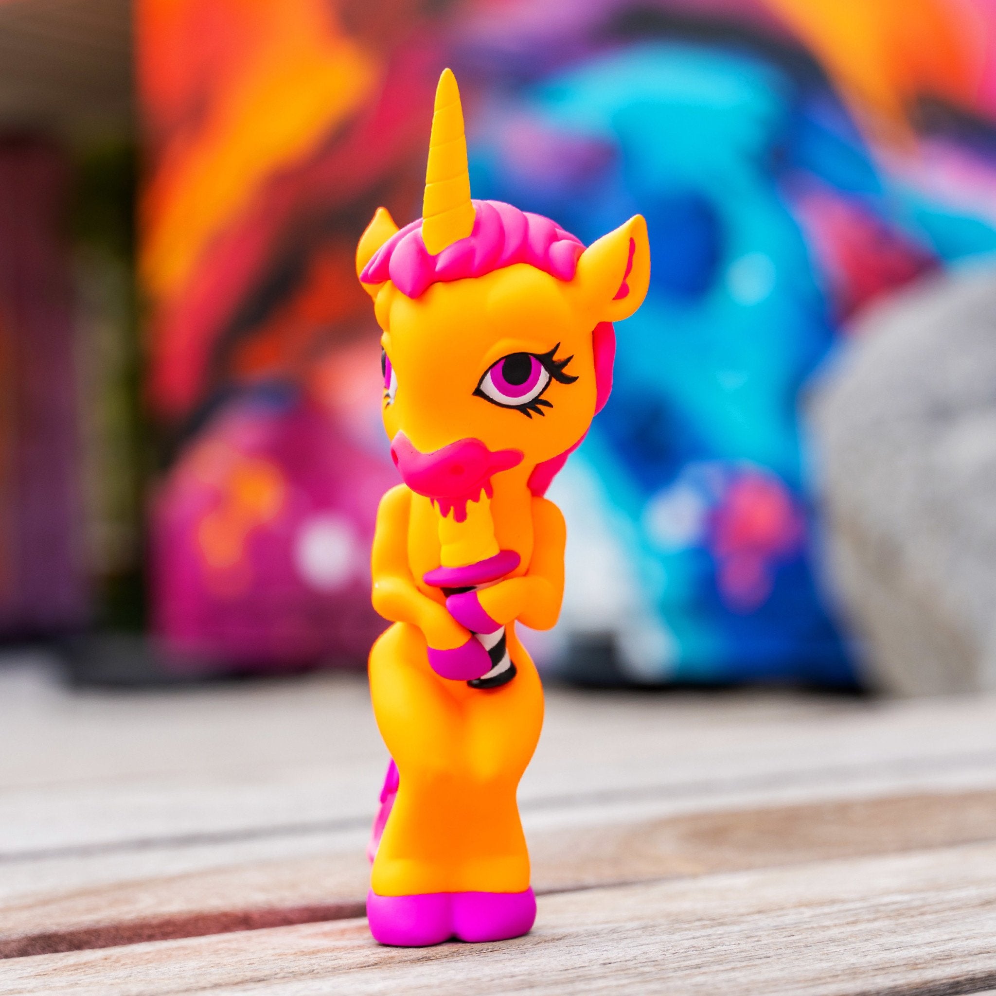 Ron English Forlorn Unicorn Orange