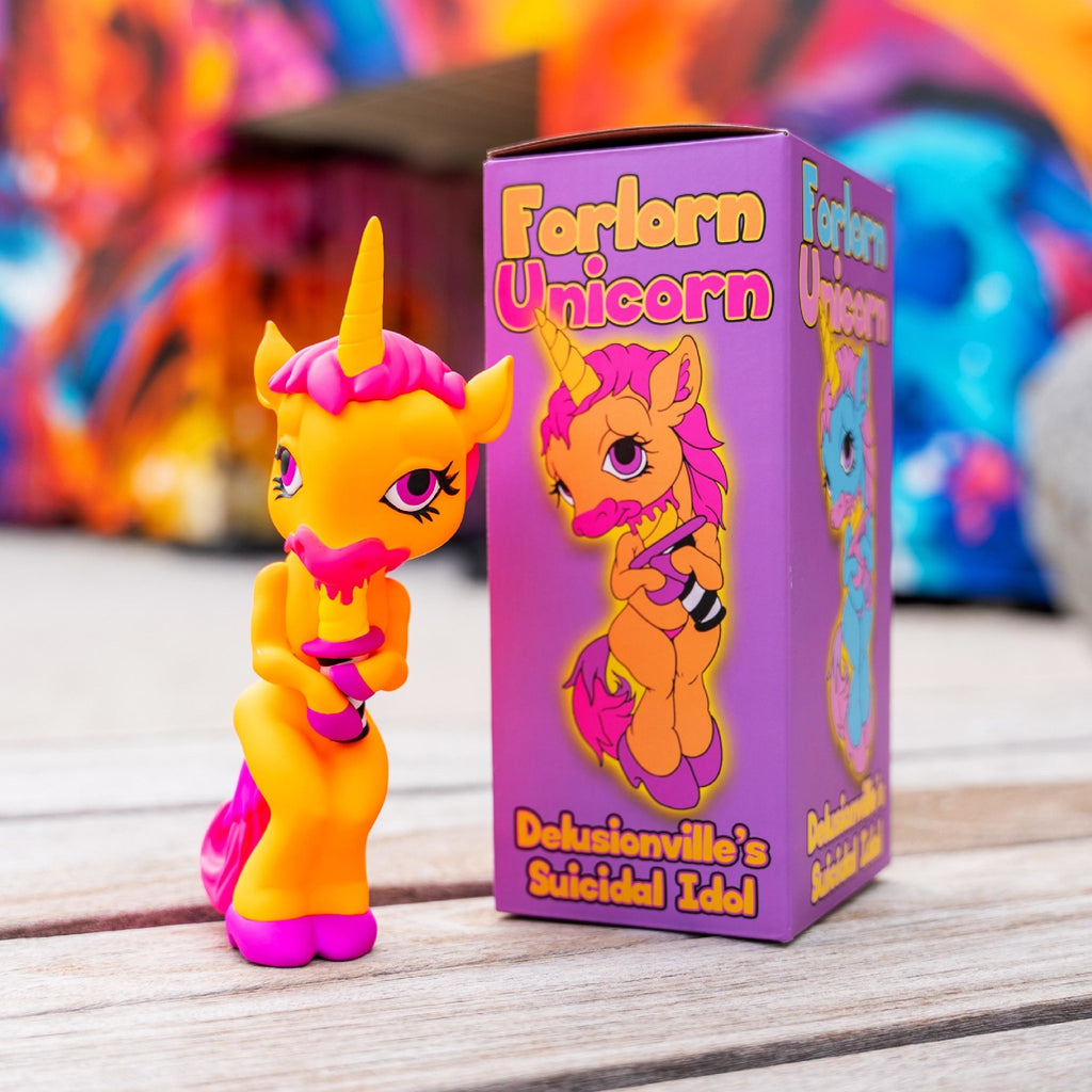 Ron English Forlorn Unicorn Orange
