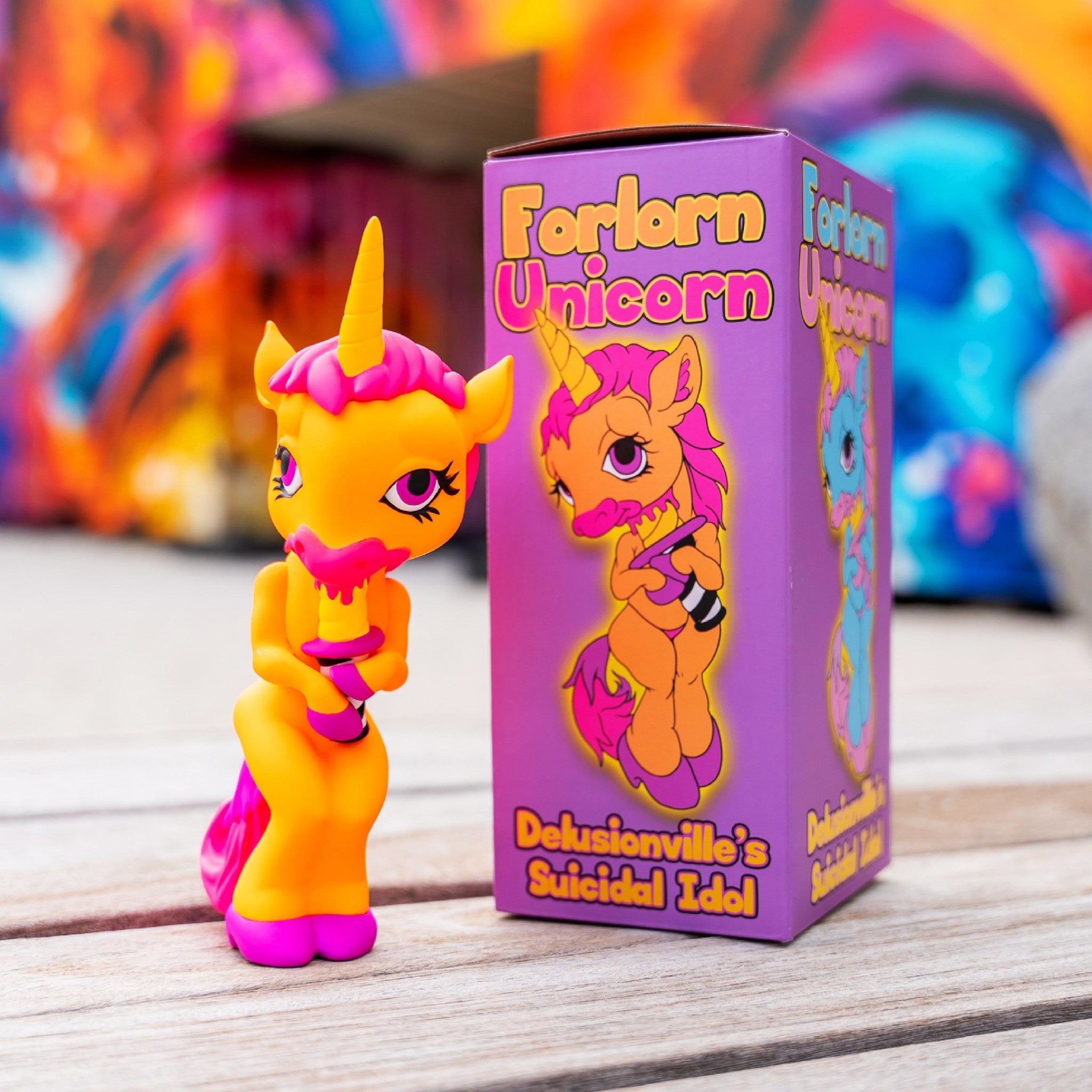 Ron English Forlorn Unicorn Orange