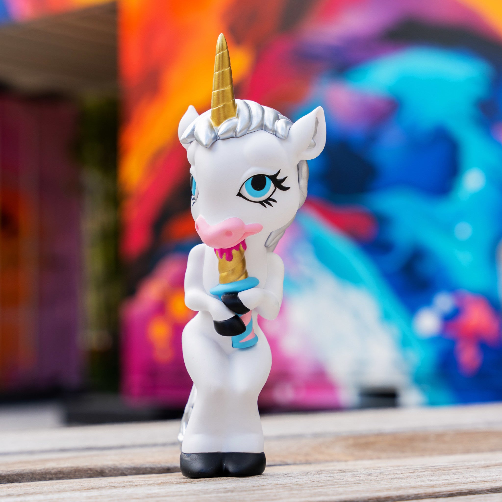 Ron English Forlorn Unicorn White