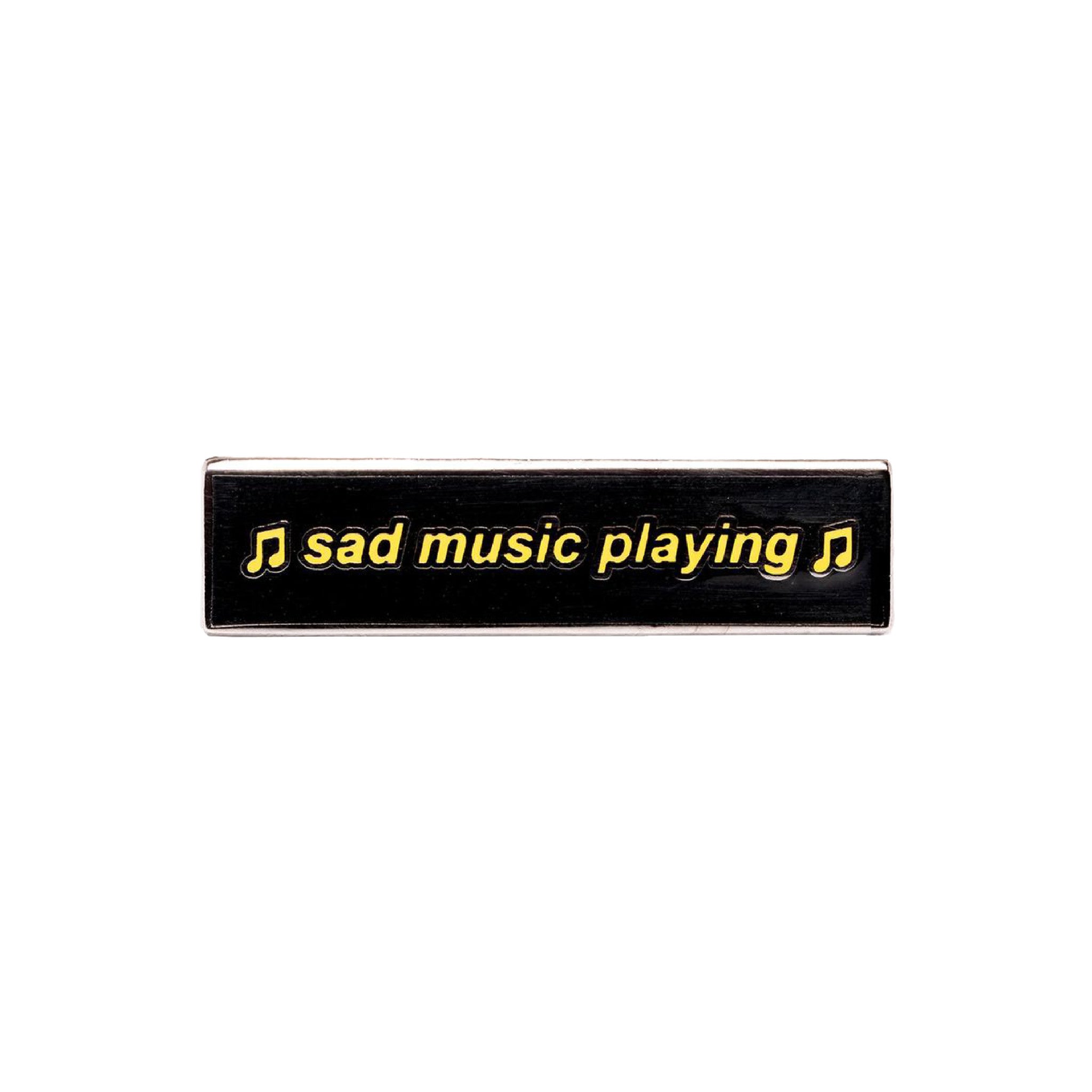 Closed Caption - Sad Music Pin - Wynwood Walls Shop