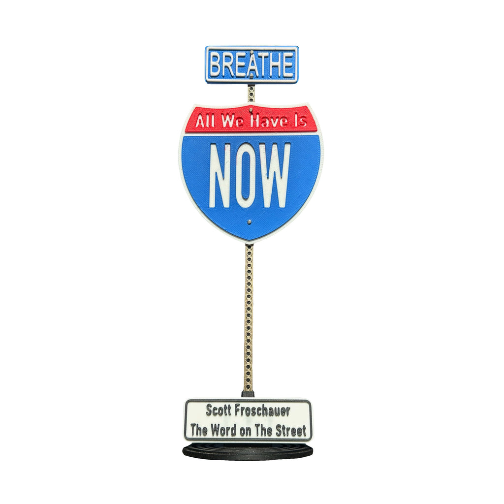 Scott Froschauer Street Sign INTERSTATE NOW Maquette 8 inch - Wynwood Walls Shop