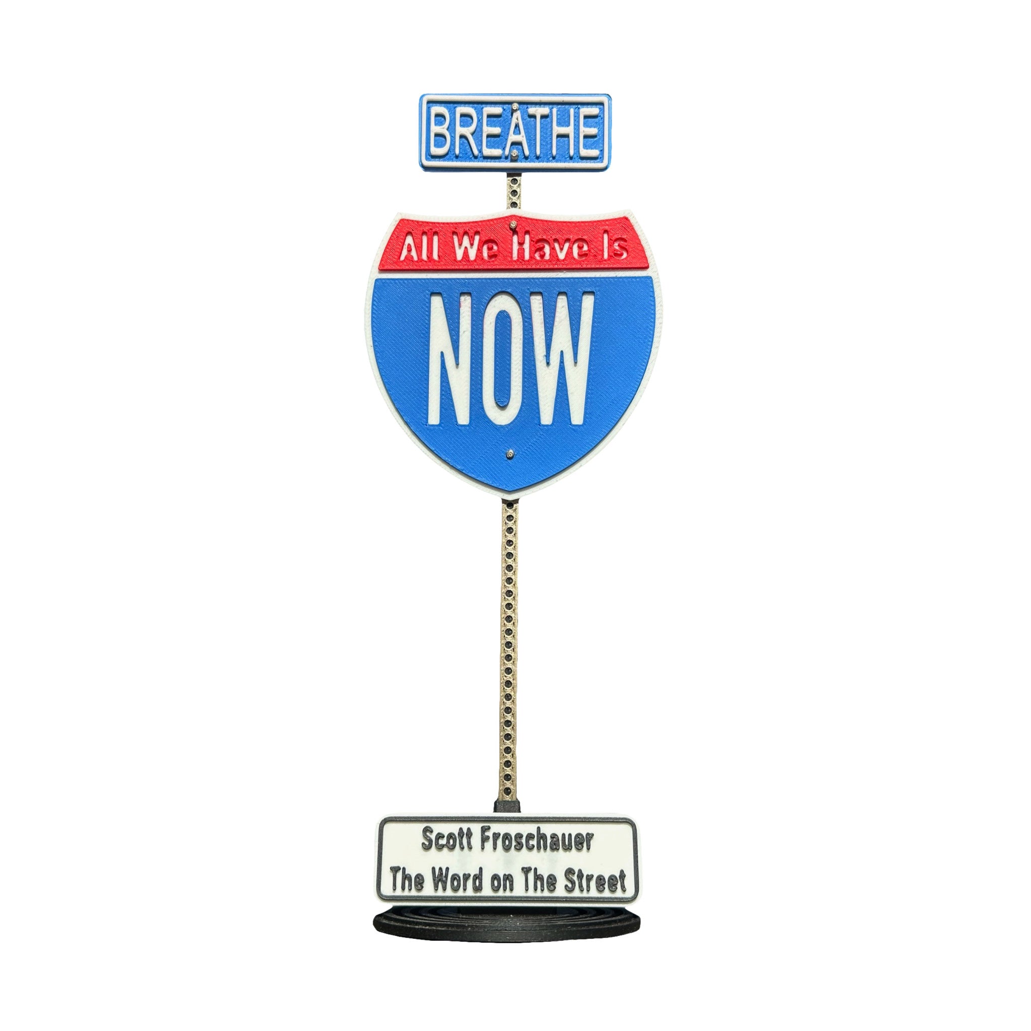 Scott Froschauer Street Sign INTERSTATE NOW Maquette 8 inch - Wynwood Walls Shop