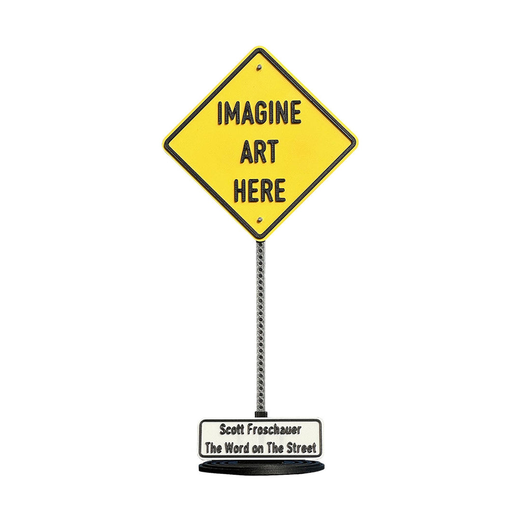 Scott Froschauer Street Sign IMAGINE ART HERE Maquette 8 inch - Wynwood Walls Shop