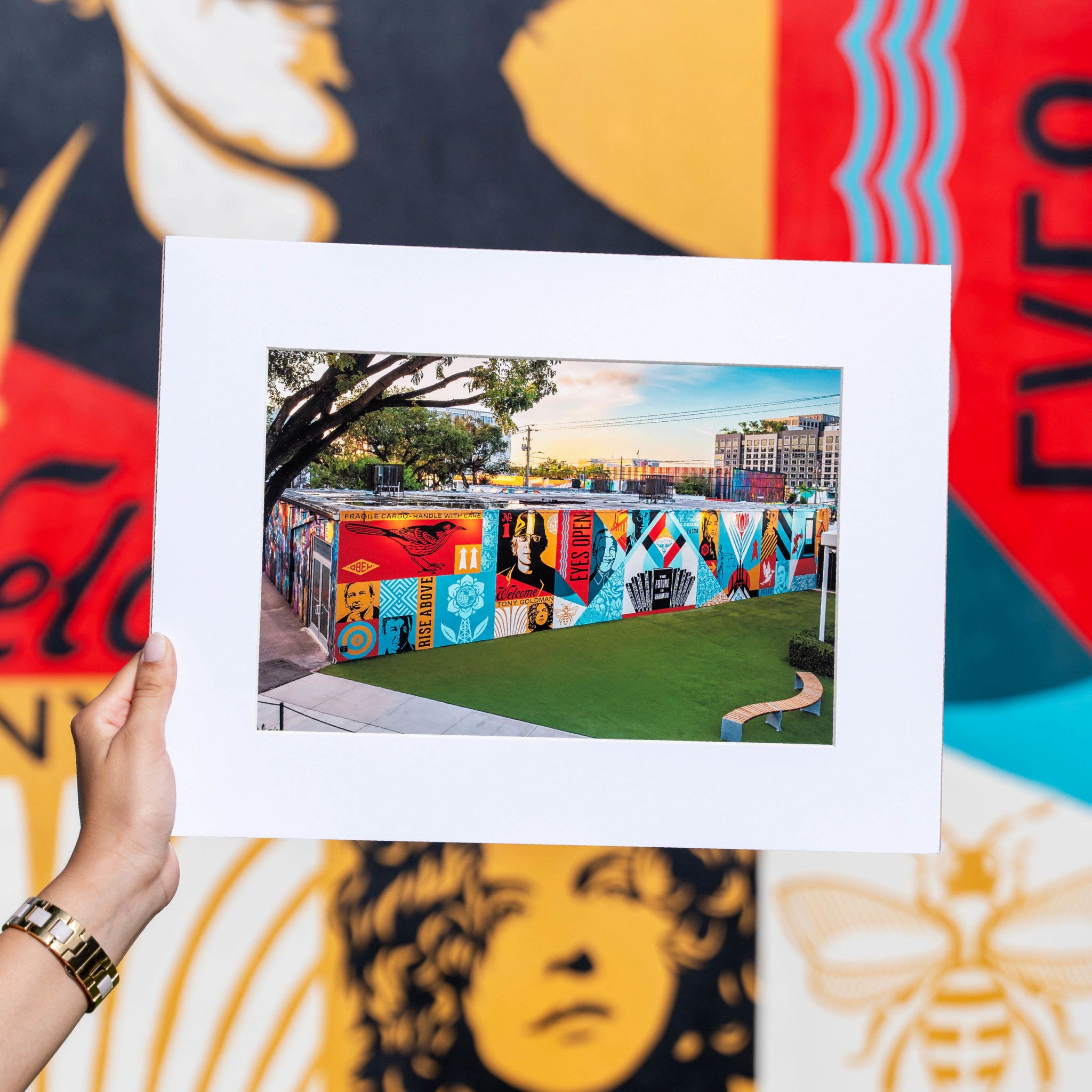 SHEPARD FAIREY Matted Print 2022 - Wynwood Walls Shop