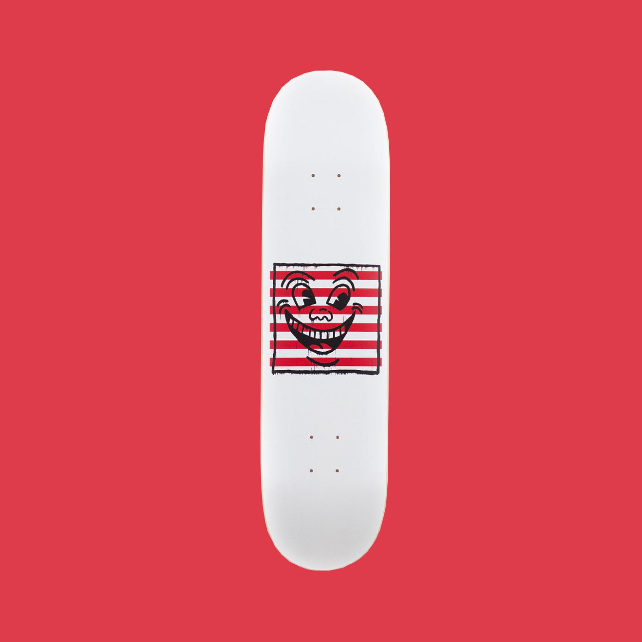 Keith Haring Smiles on Stripes Skate Deck - Wynwood Walls Shop