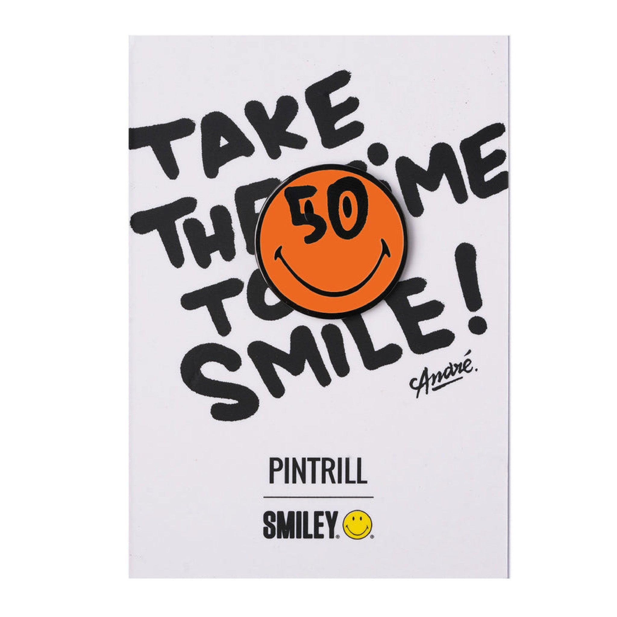 Andre Saraiva SMILEY 50TH ANNIVERSARY Orange Pin Secondary image
