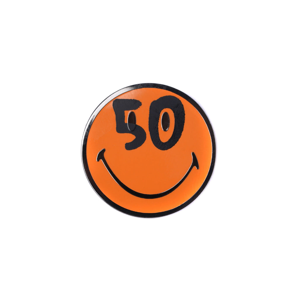 Smiley 50th Anniversary Pin - Orange - Wynwood Walls Shop