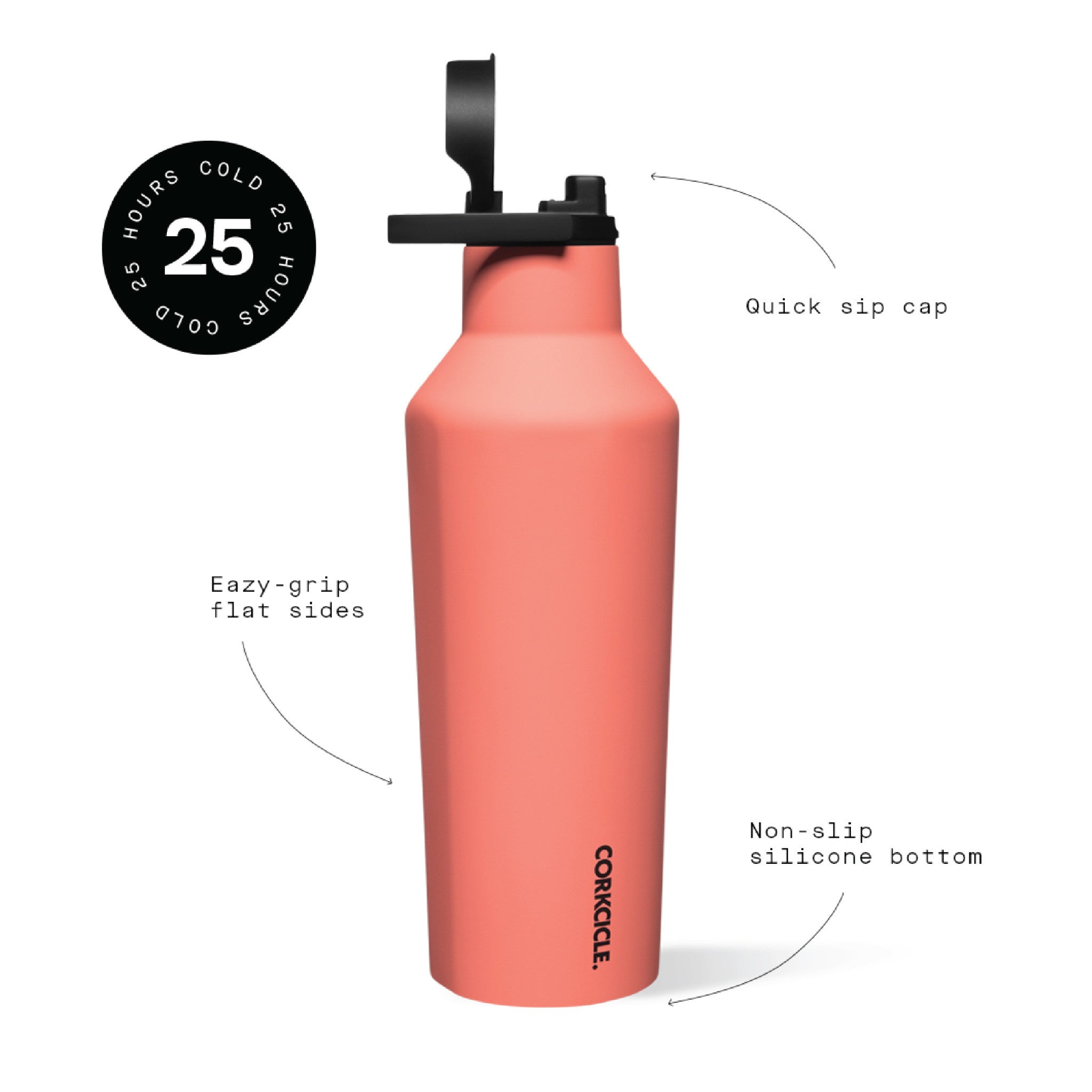 Sport Canteen - 20oz Neon Lights Coral - Wynwood Walls Shop