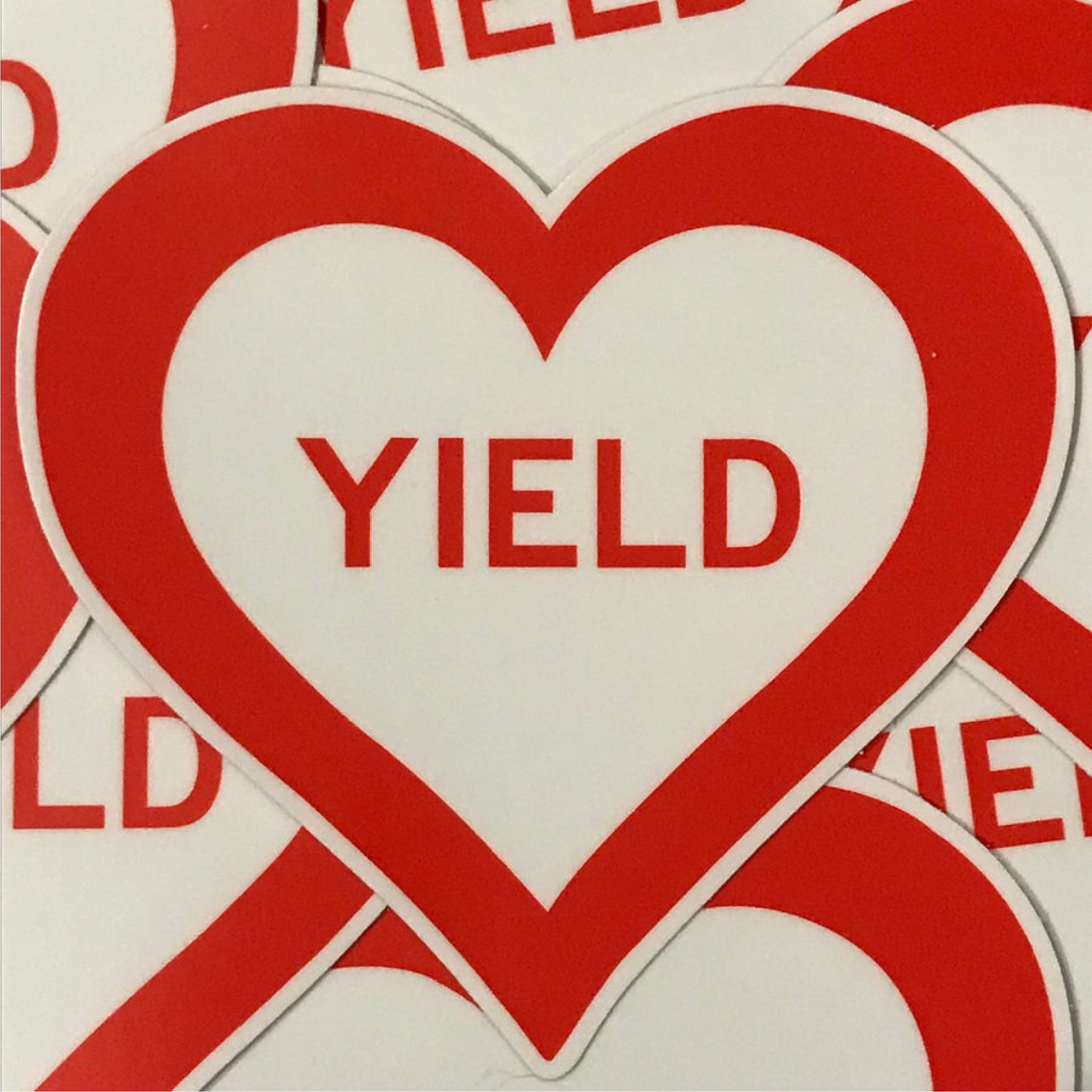 Scott Froschauer Yield Heart Sticker - Wynwood Walls Shop