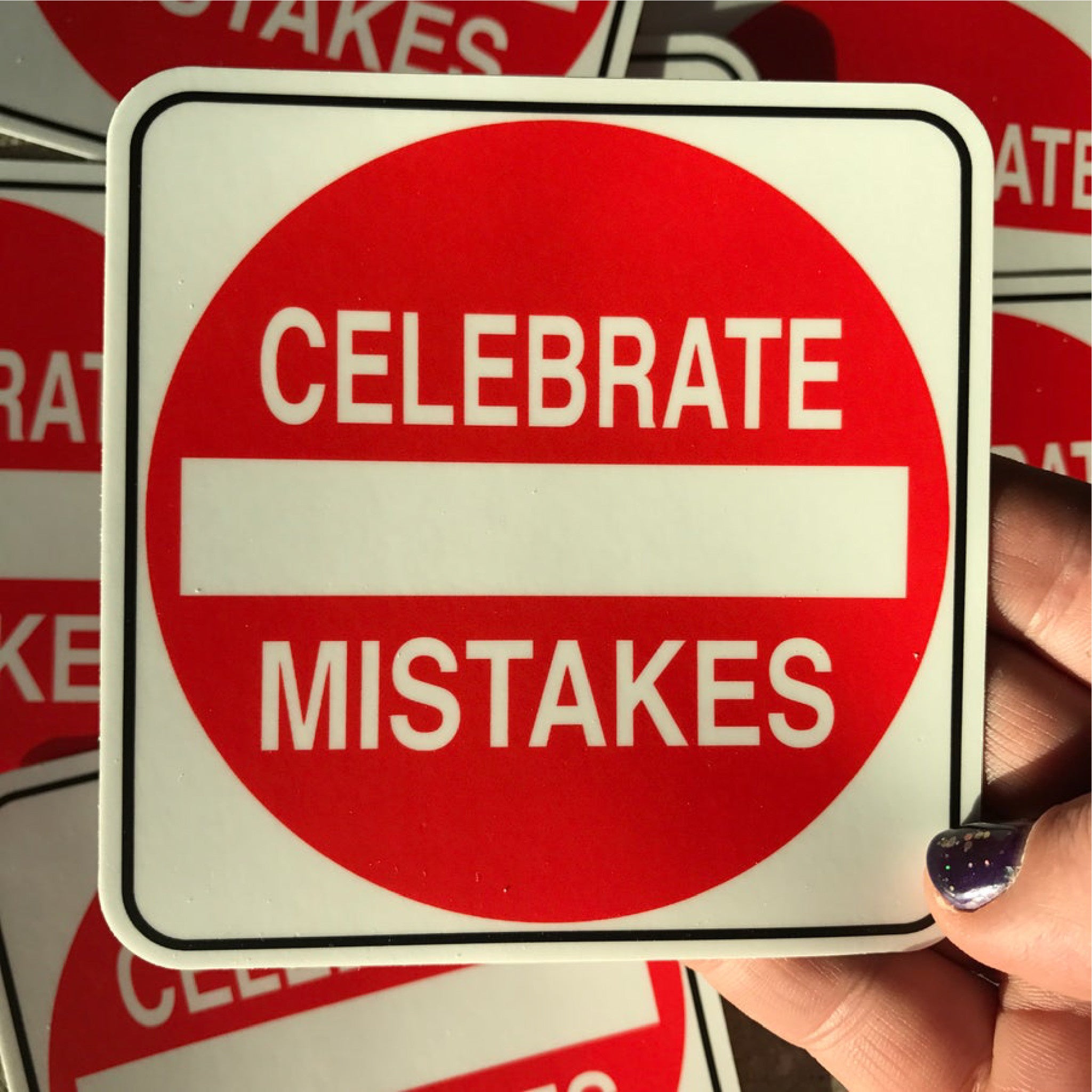 Scott Froschauer Celebrate Mistakes Sticker - Wynwood Walls Shop