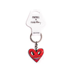 Keith Haring RED HEART FACE Keychain