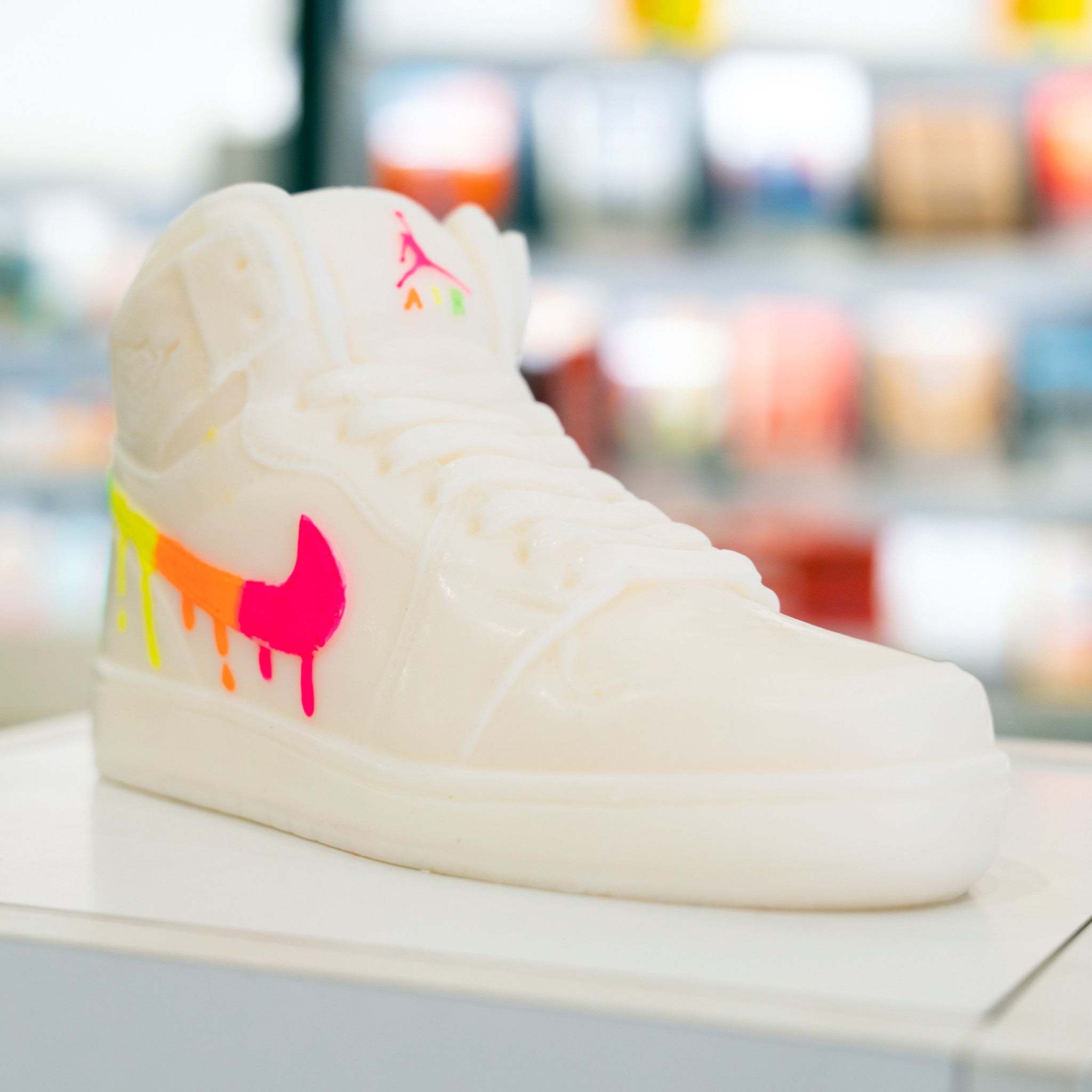 Totally Don't Drip Hi-Top White Neon Candle - Wynwood Walls Shop